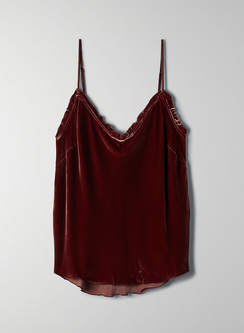 Wilfred RUFFLE VELVET CAMISOLE Aritzia INTL