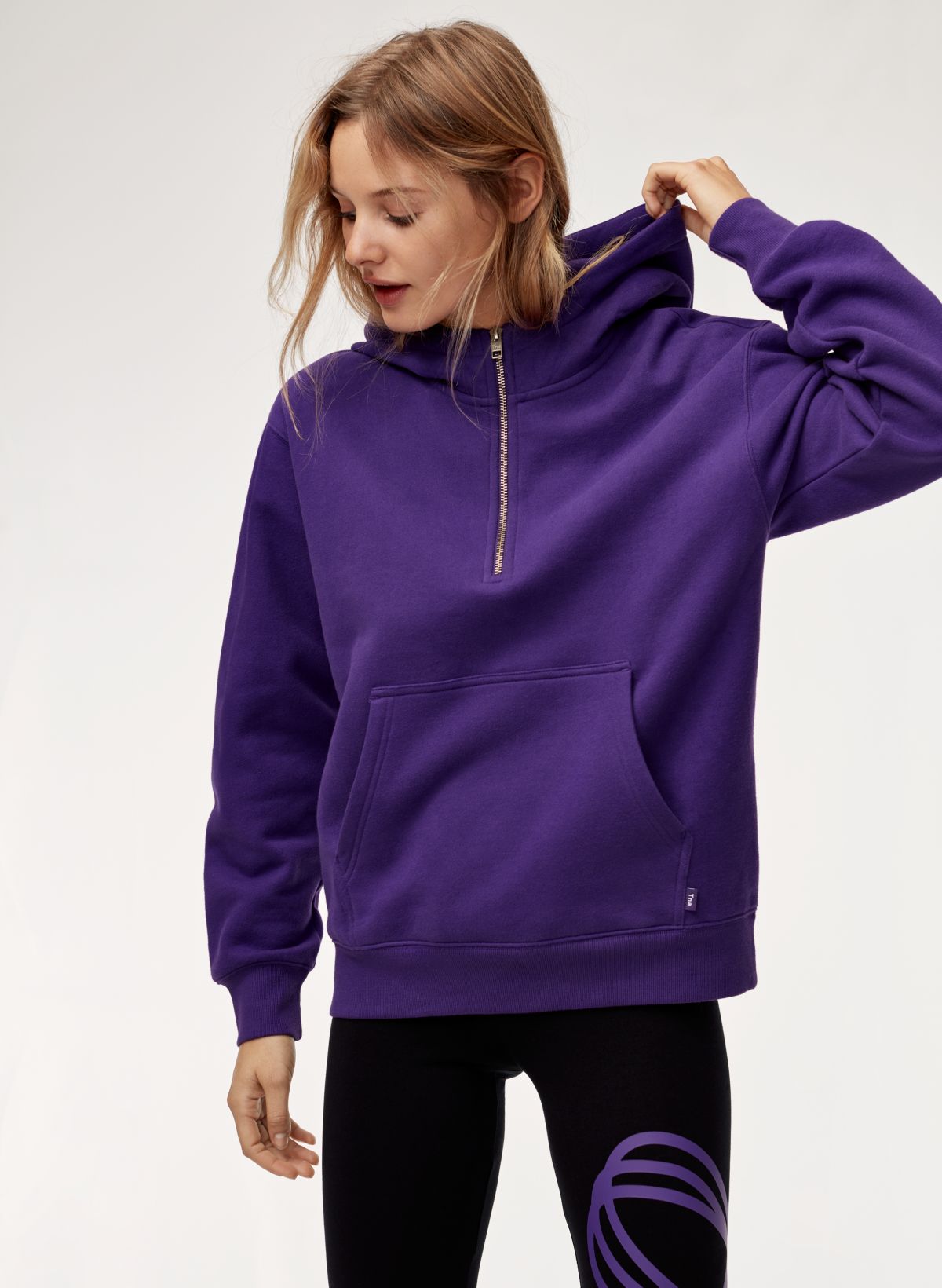 History 2 Way Zip Hoodie, Purple Brand