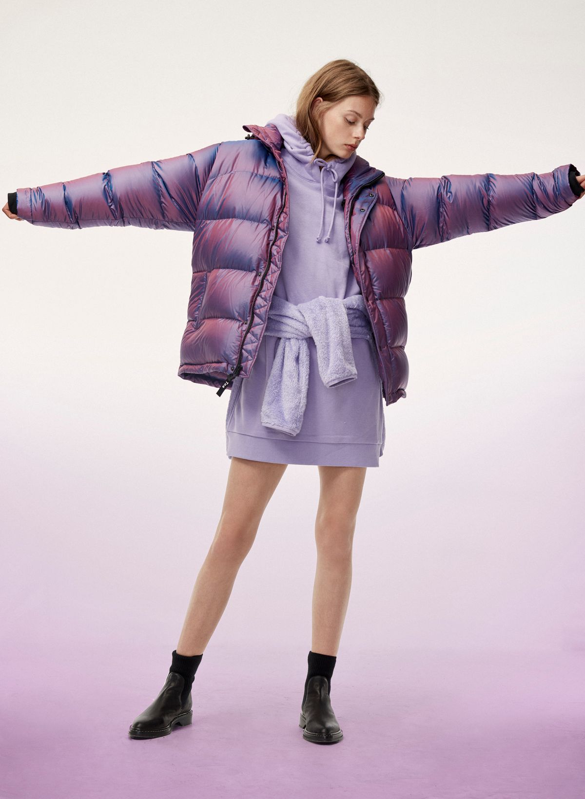 Aqua Iridescent Puffer Jacket 10/19/23 7215