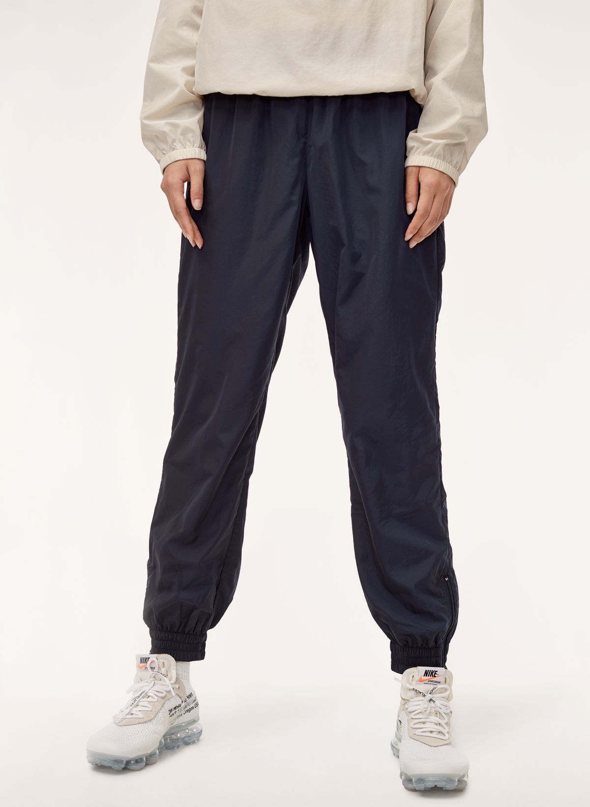 Aritzia TNA The Tearaway Pant Side Snap Track Pants Stripe Size