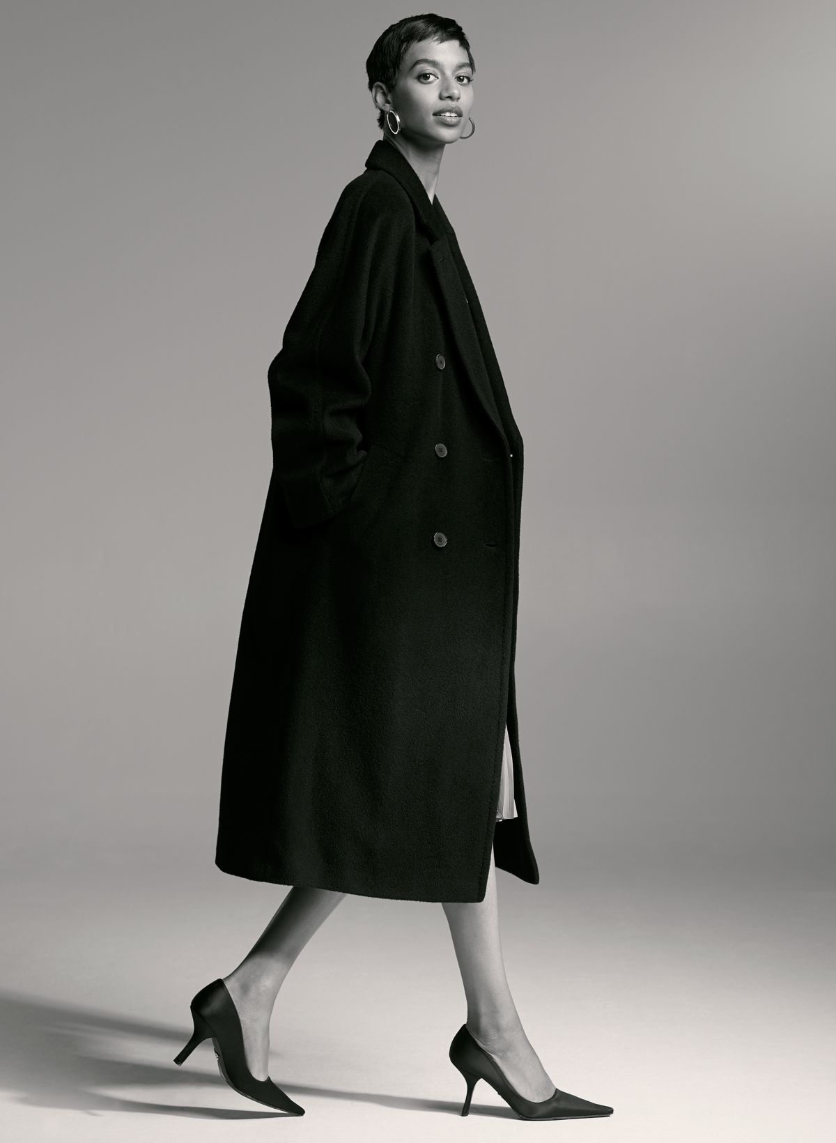 Black 2025 slouch coat