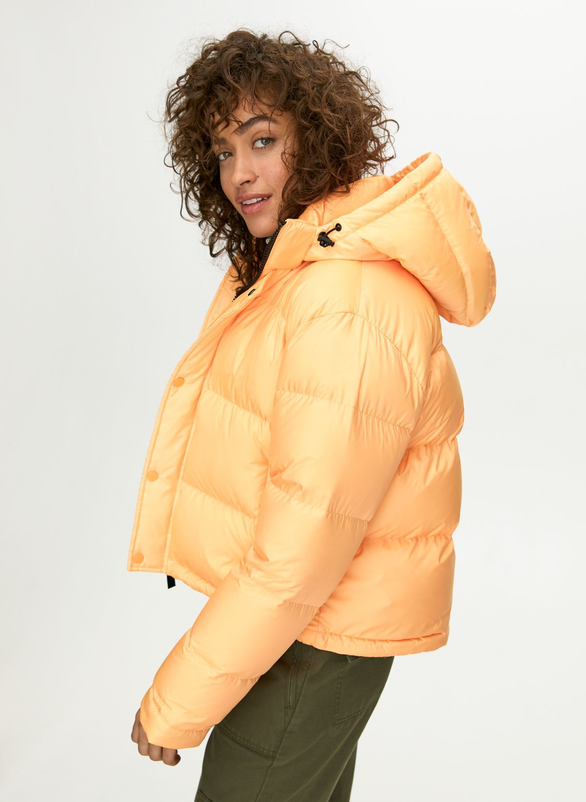 aritzia super puff yellow