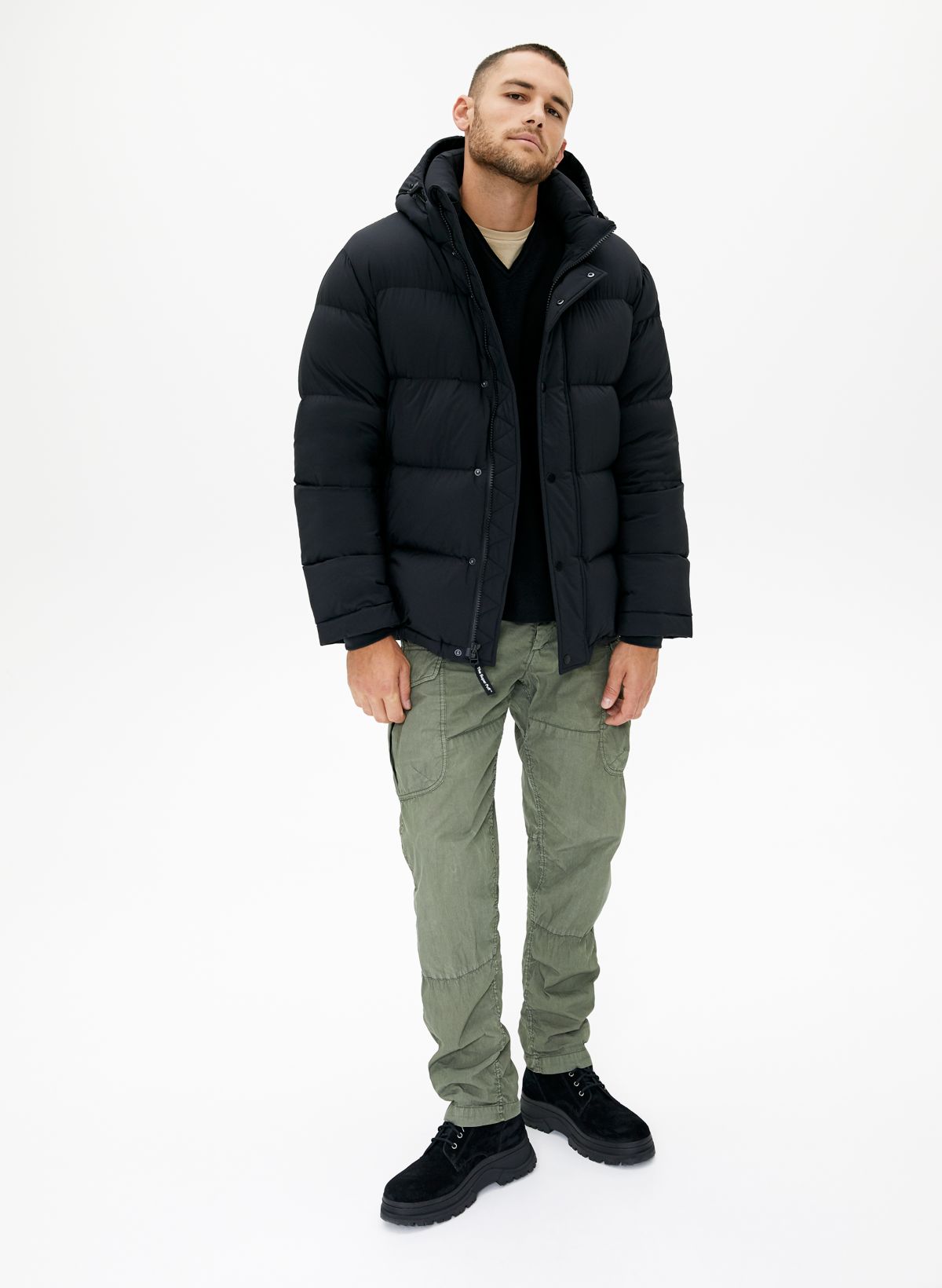 Buy Green Padded Puffer Jacket for Men Online at SELECTED HOMME