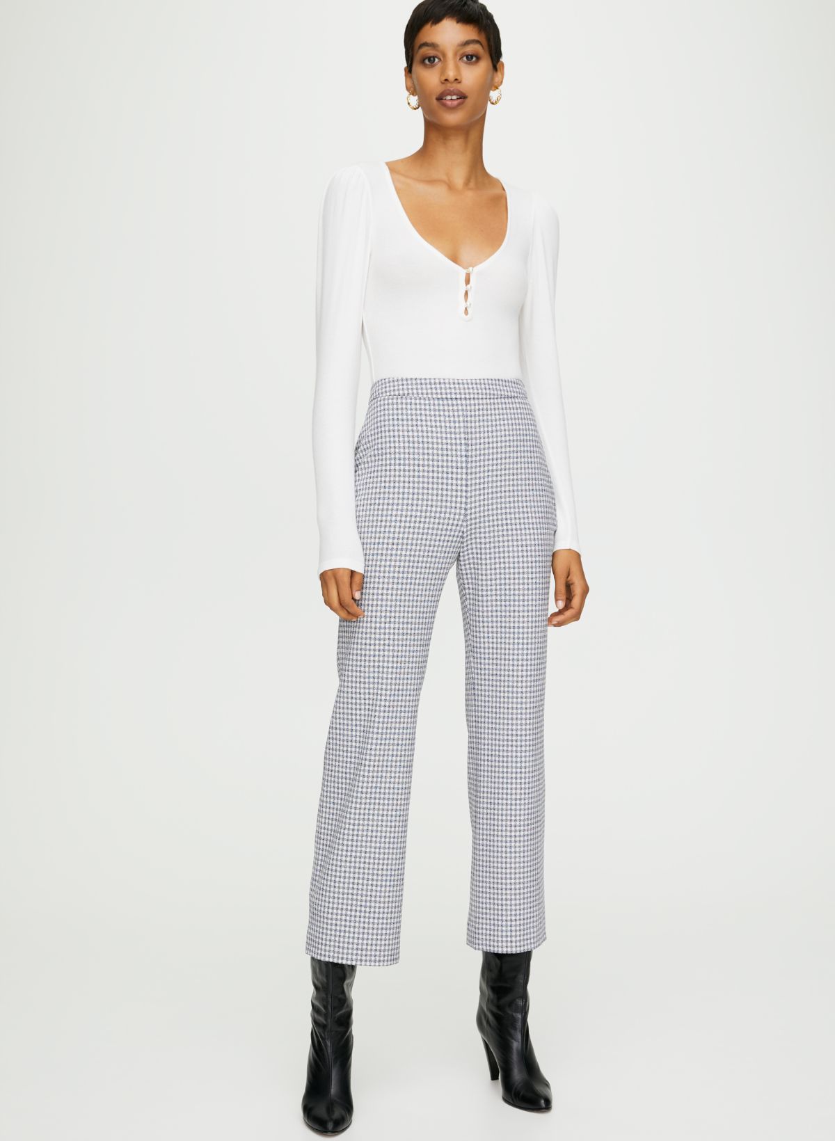 Checkers Total Pattern Front Slit Flare Pants – YouAreMyPoison