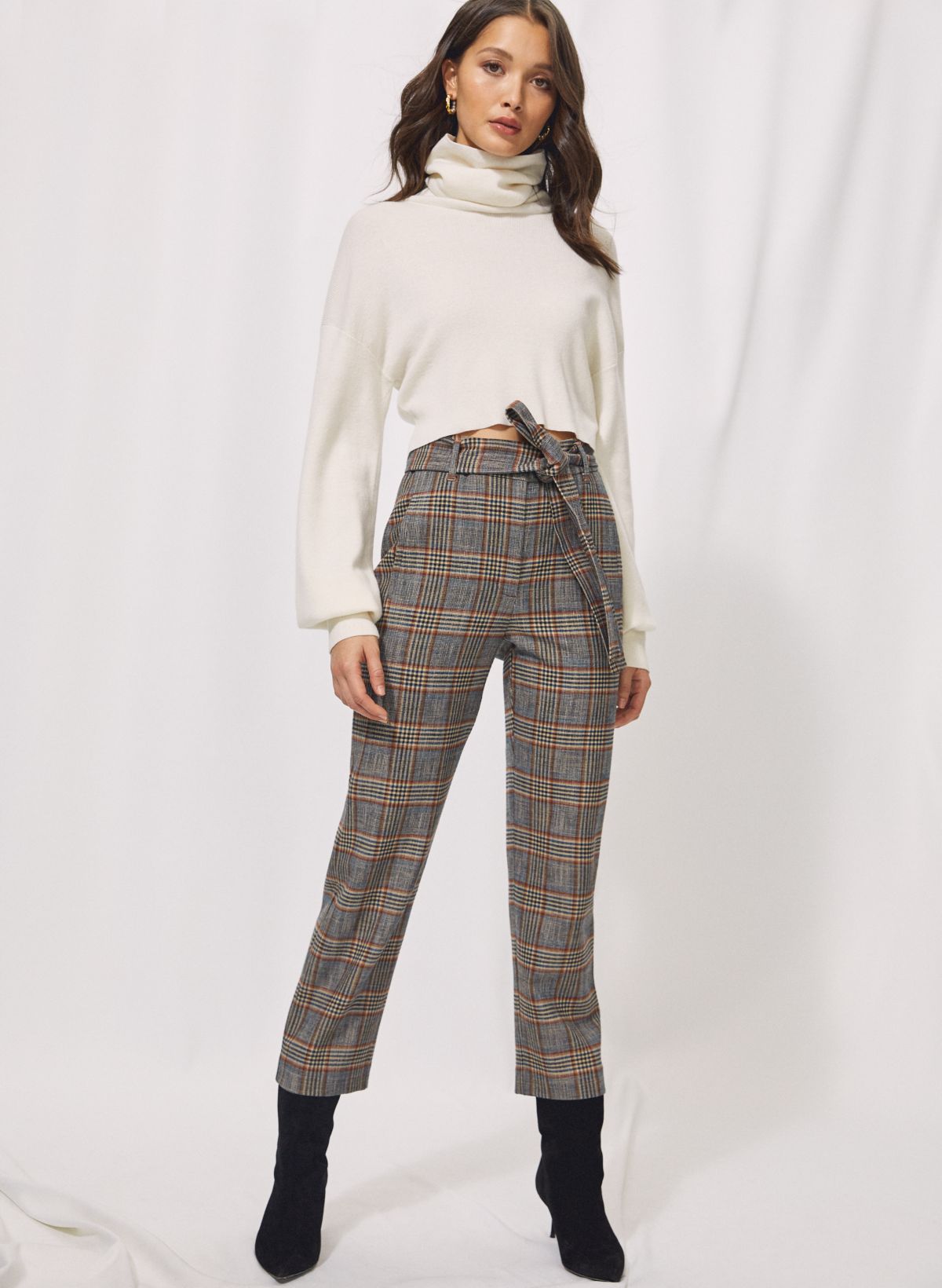 Wilfred NEW TIE-FRONT CHECK PANT