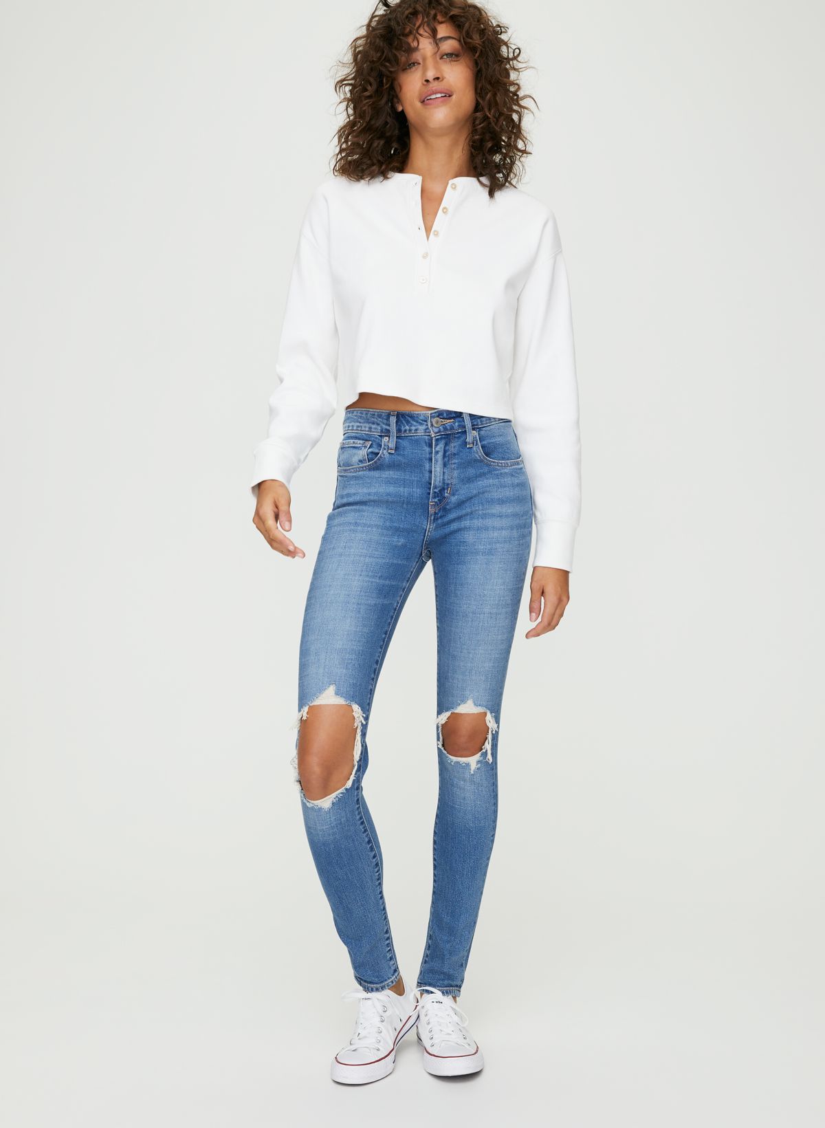 Levi's 721 ripped deals jeans