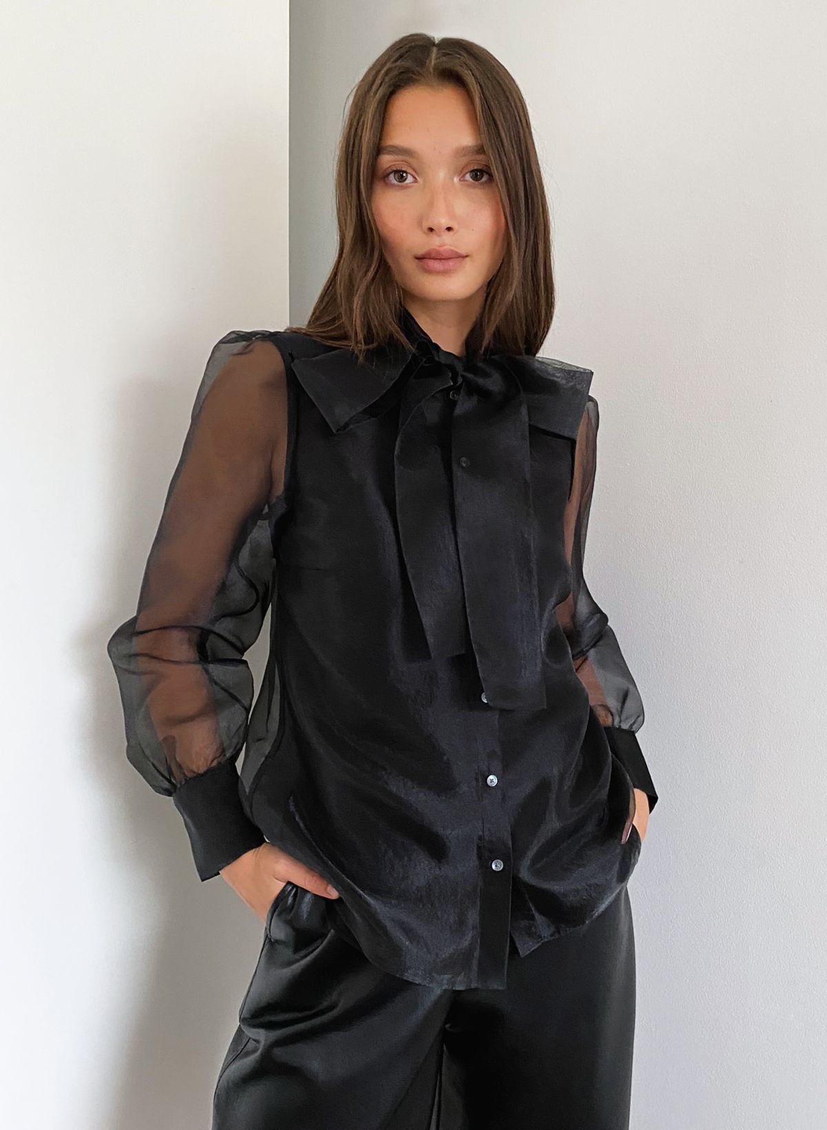 Babaton BOW BLOUSE | Aritzia US