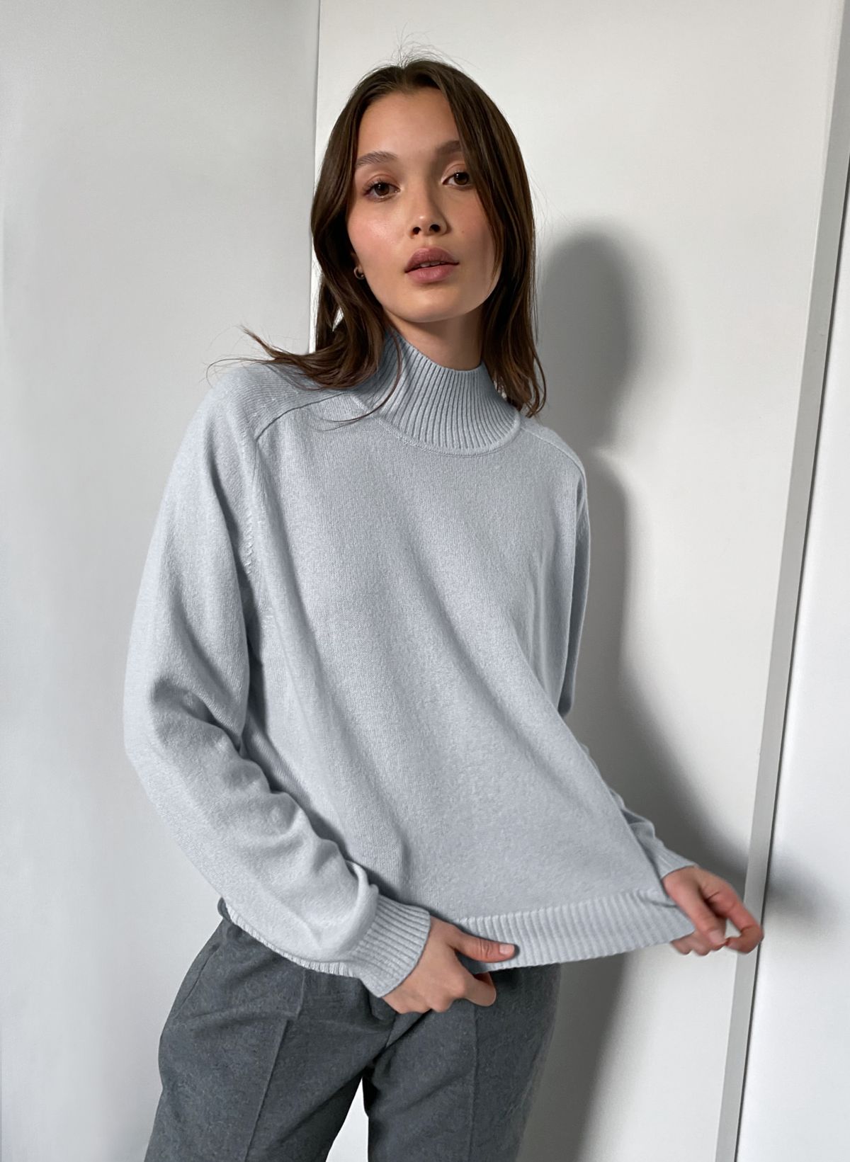 Red Heart Roomy Relaxed Turtleneck