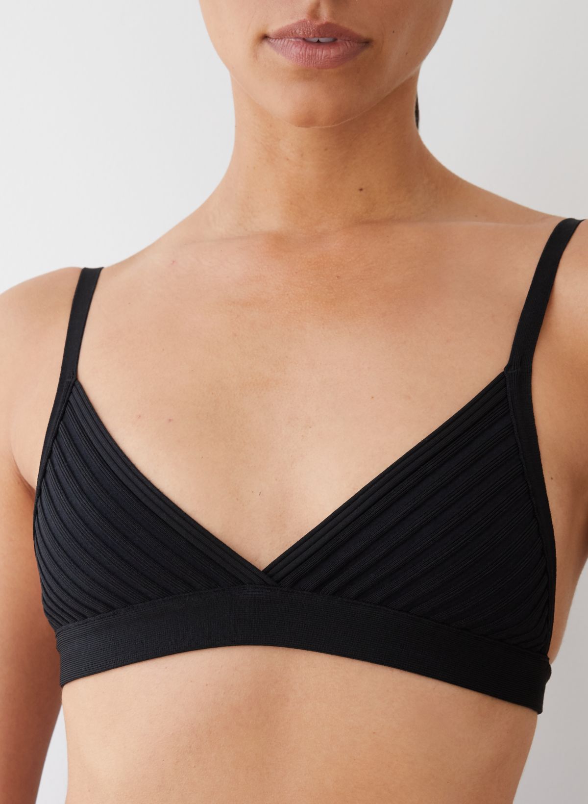 Silk bra top in black - Didu