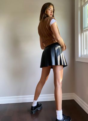 leather mini skirt aritzia