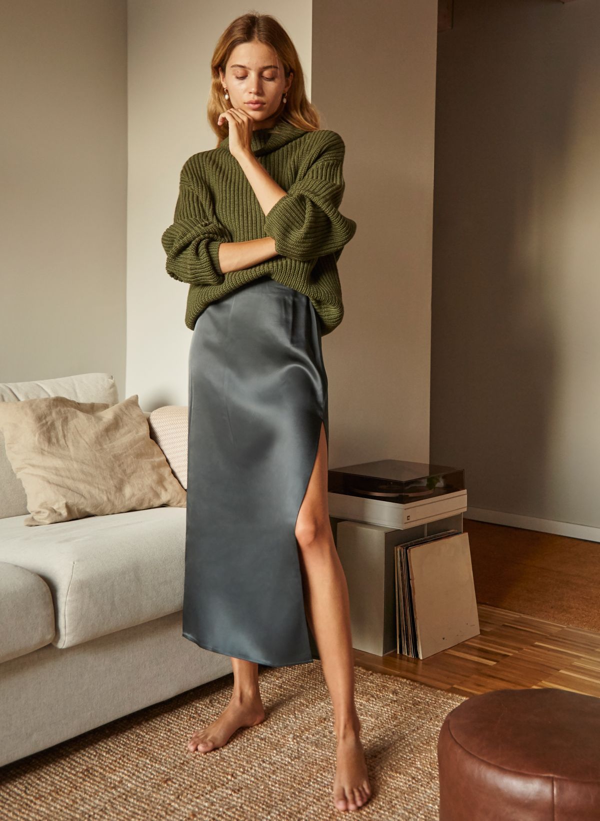 Silk skirt clearance aritzia