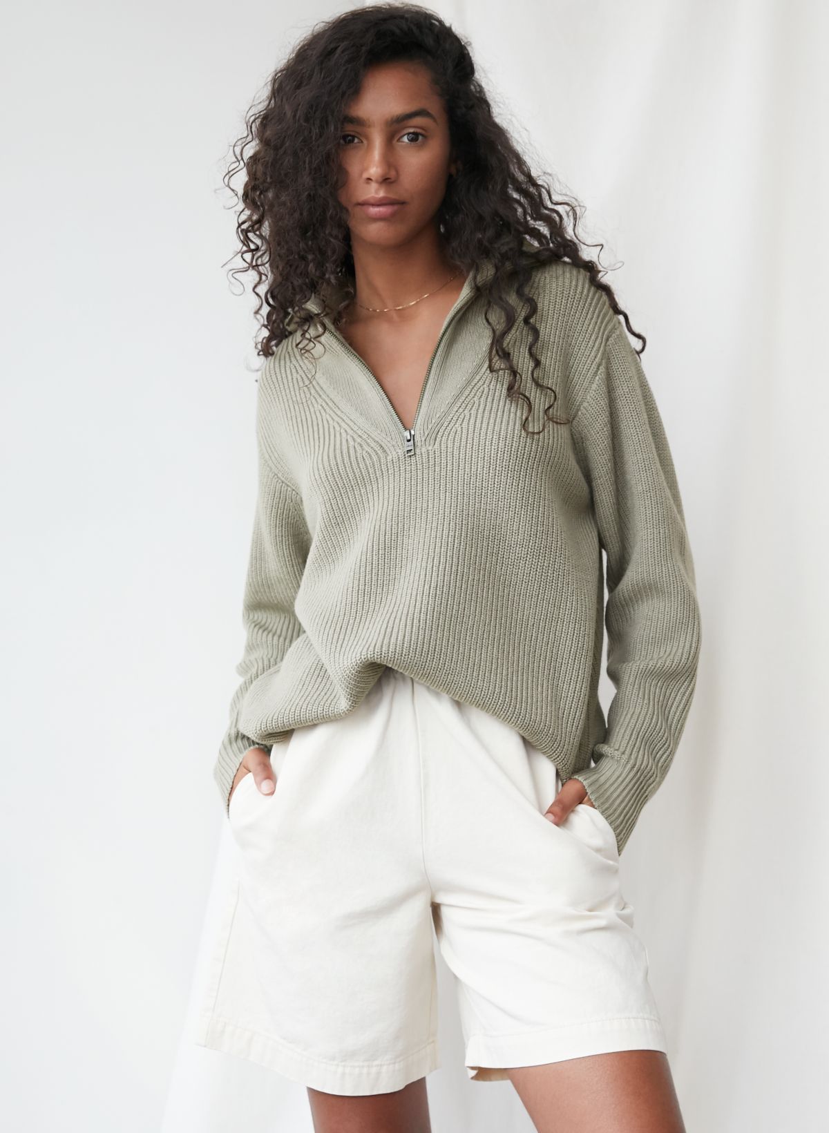 Aritzia half zip online sweater