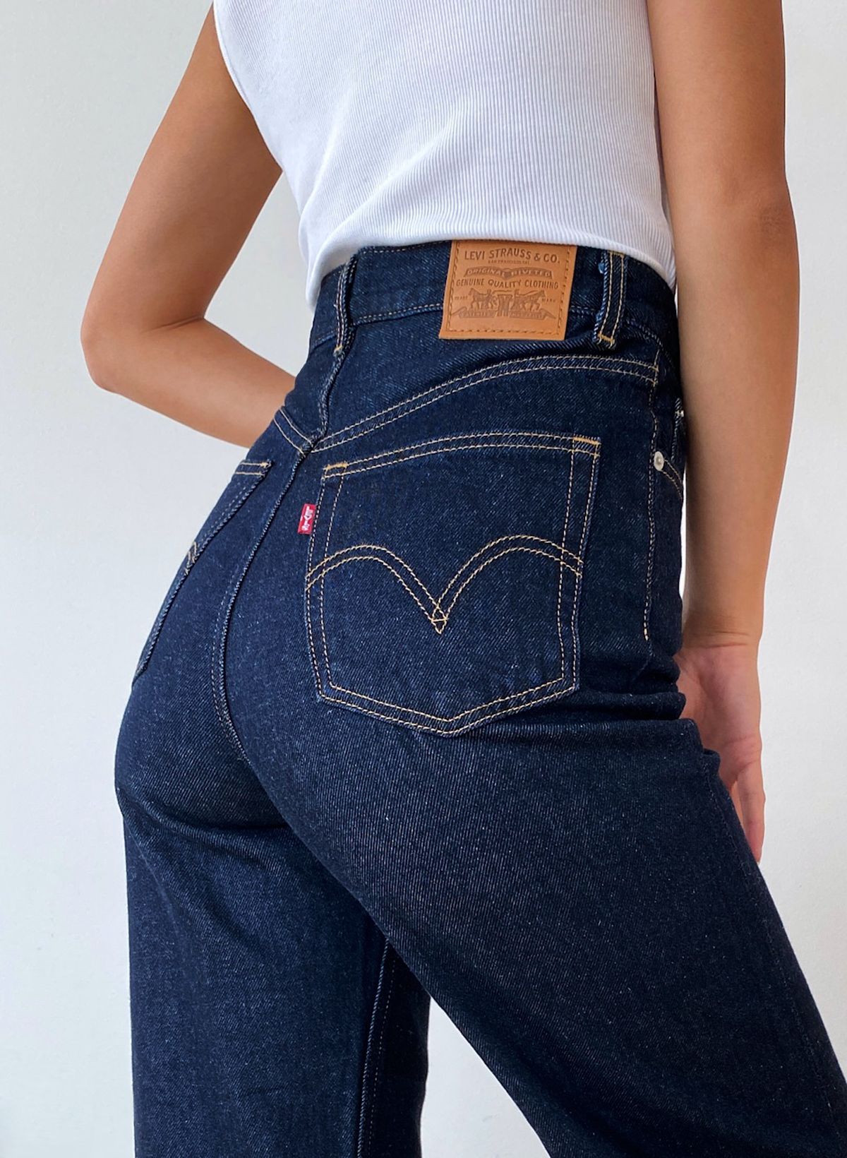 Jean levis taille haute sale