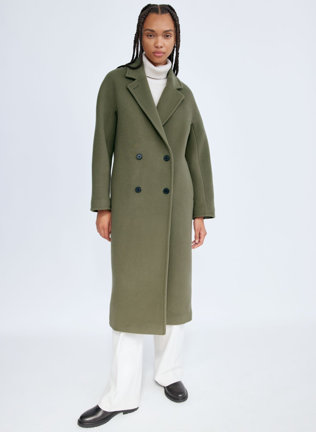 Double Breasted Navy Military Midi Coat freeshipping - My Royal Closet 16