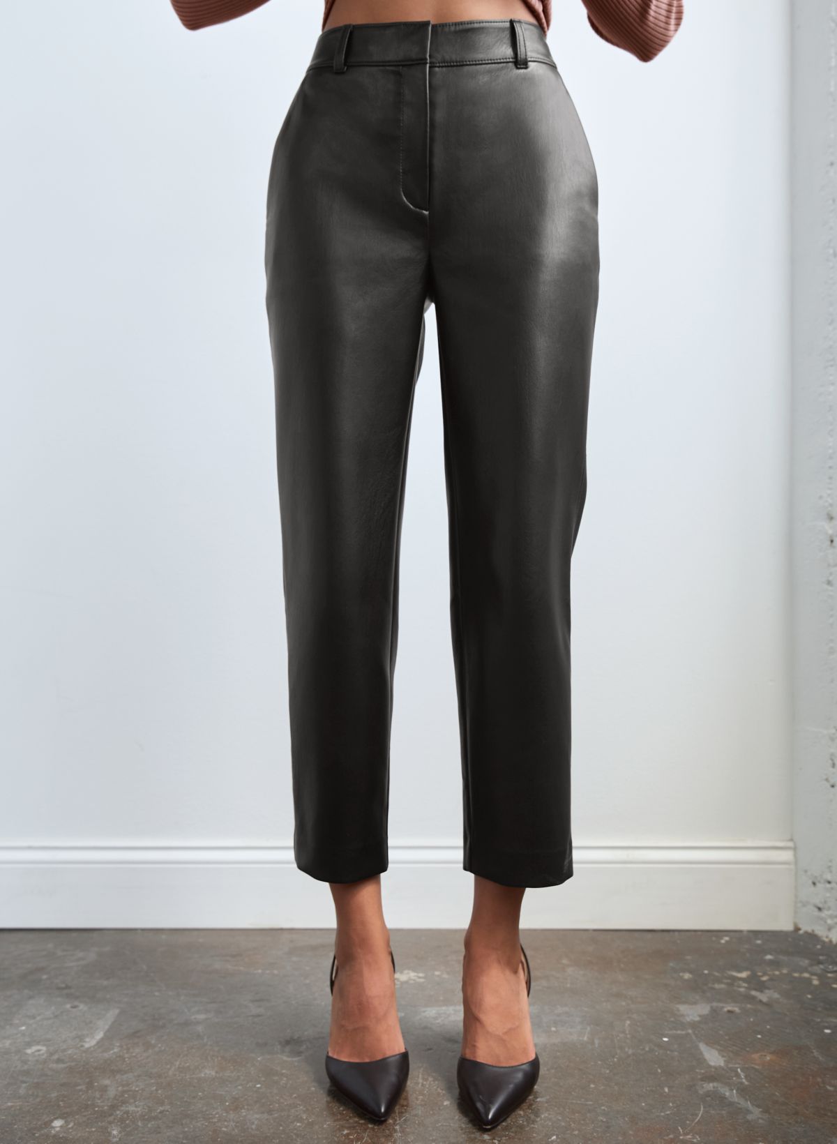 Women's Crop Pants Black Worn Brand Ellie Capri Wide Leg Cotton