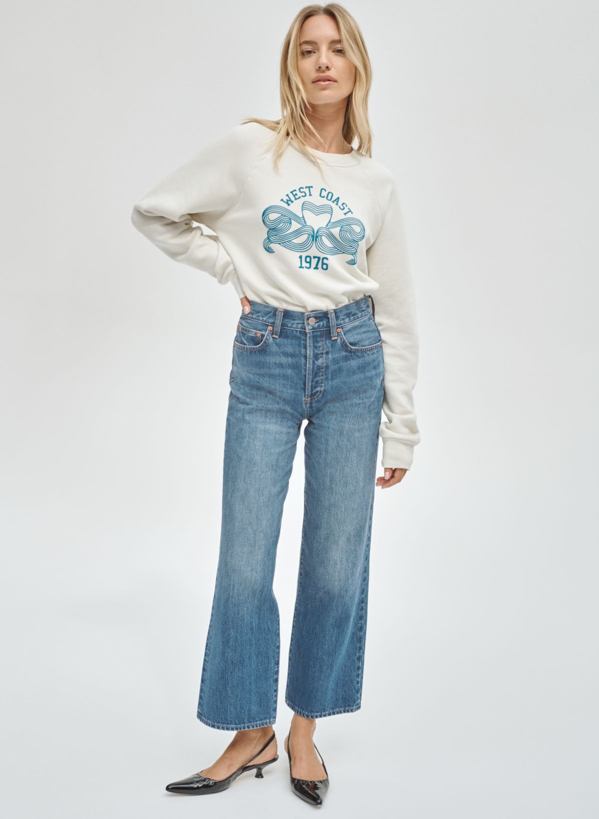 Carrie High Rise Wide Leg Jeans - True Blue