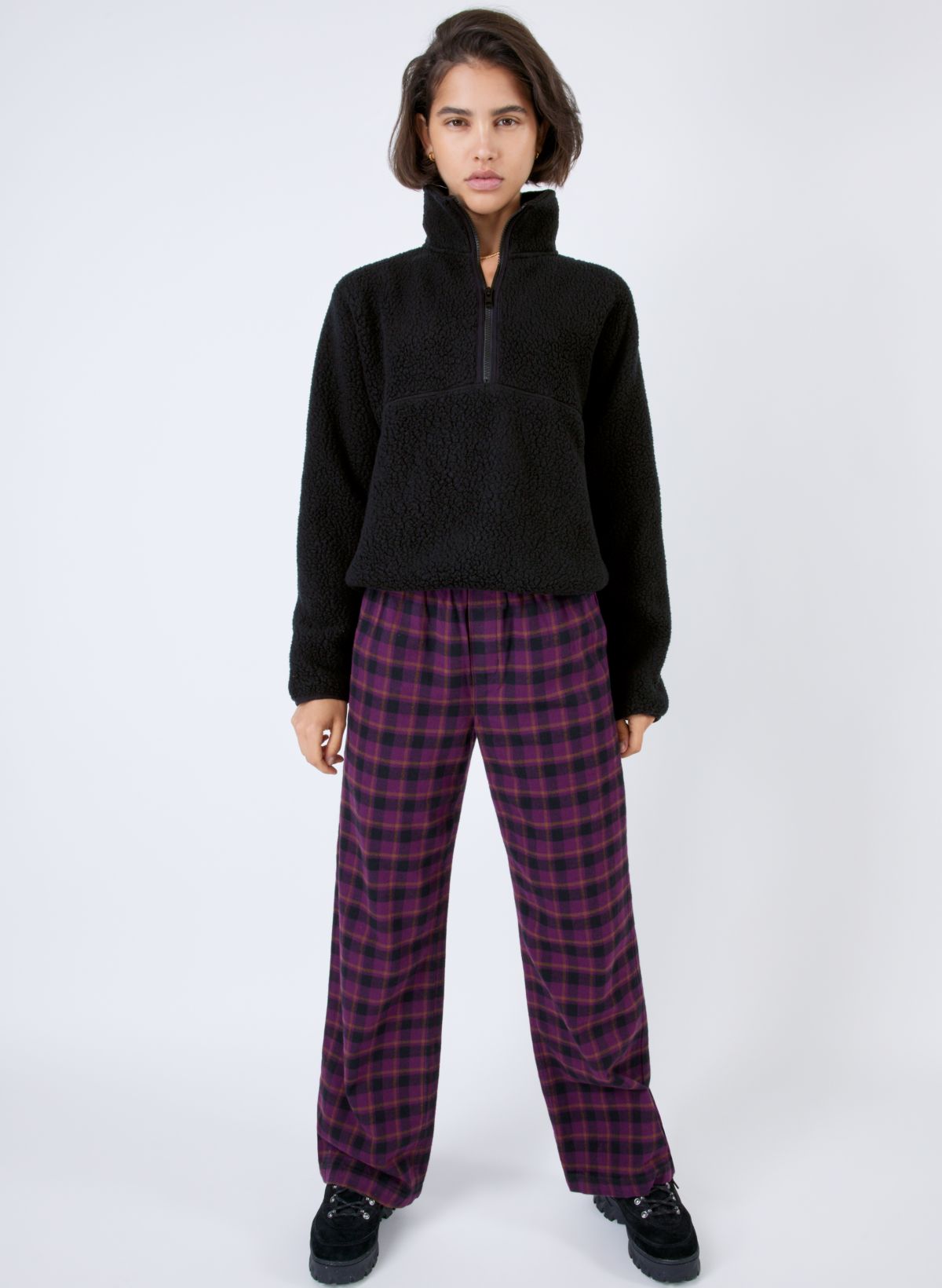 Prettylittlething Women's Black Textured Wool Look Oversized Blazer - Size 6
