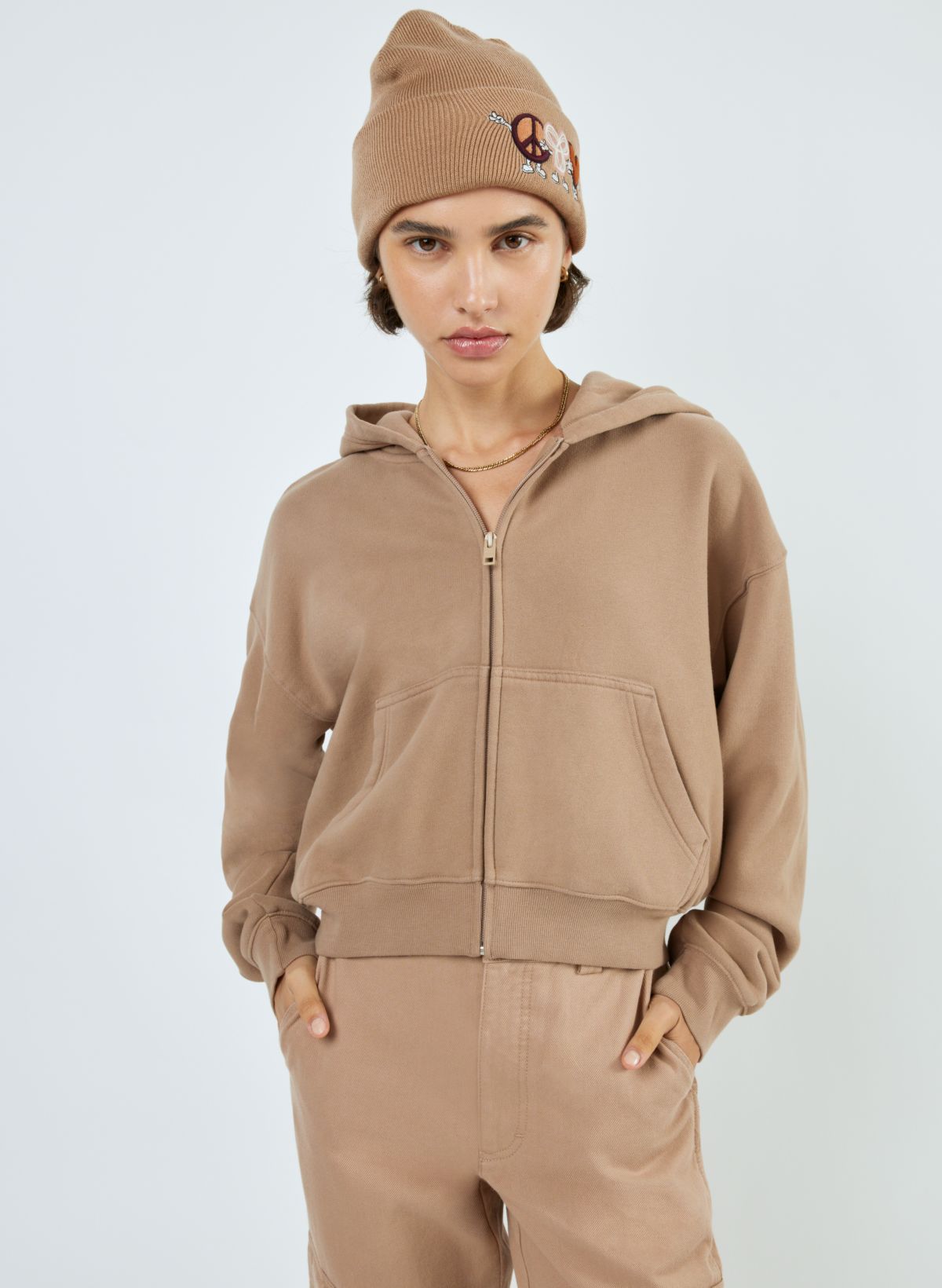 Tna COZY FLEECE BOYFRIEND QUILTED HOODIE