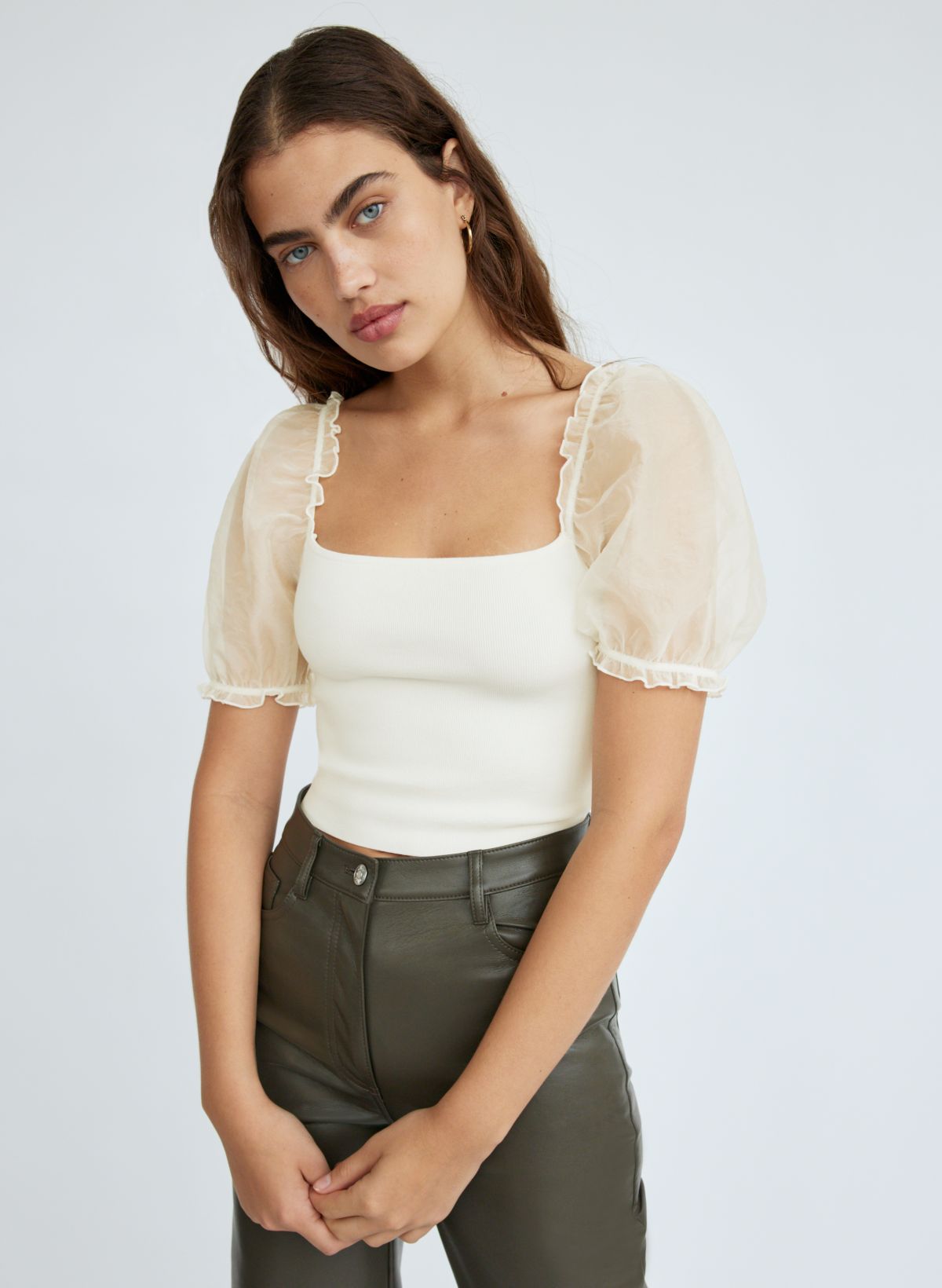 Wilfred SHEER-SLEEVE TOP | Aritzia US