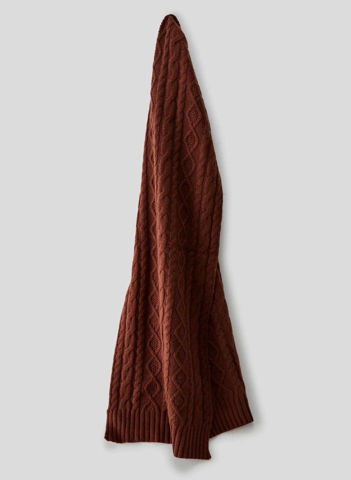 SCARF IN MONOGRAM CASHMERE - BROWN/TOFFEE