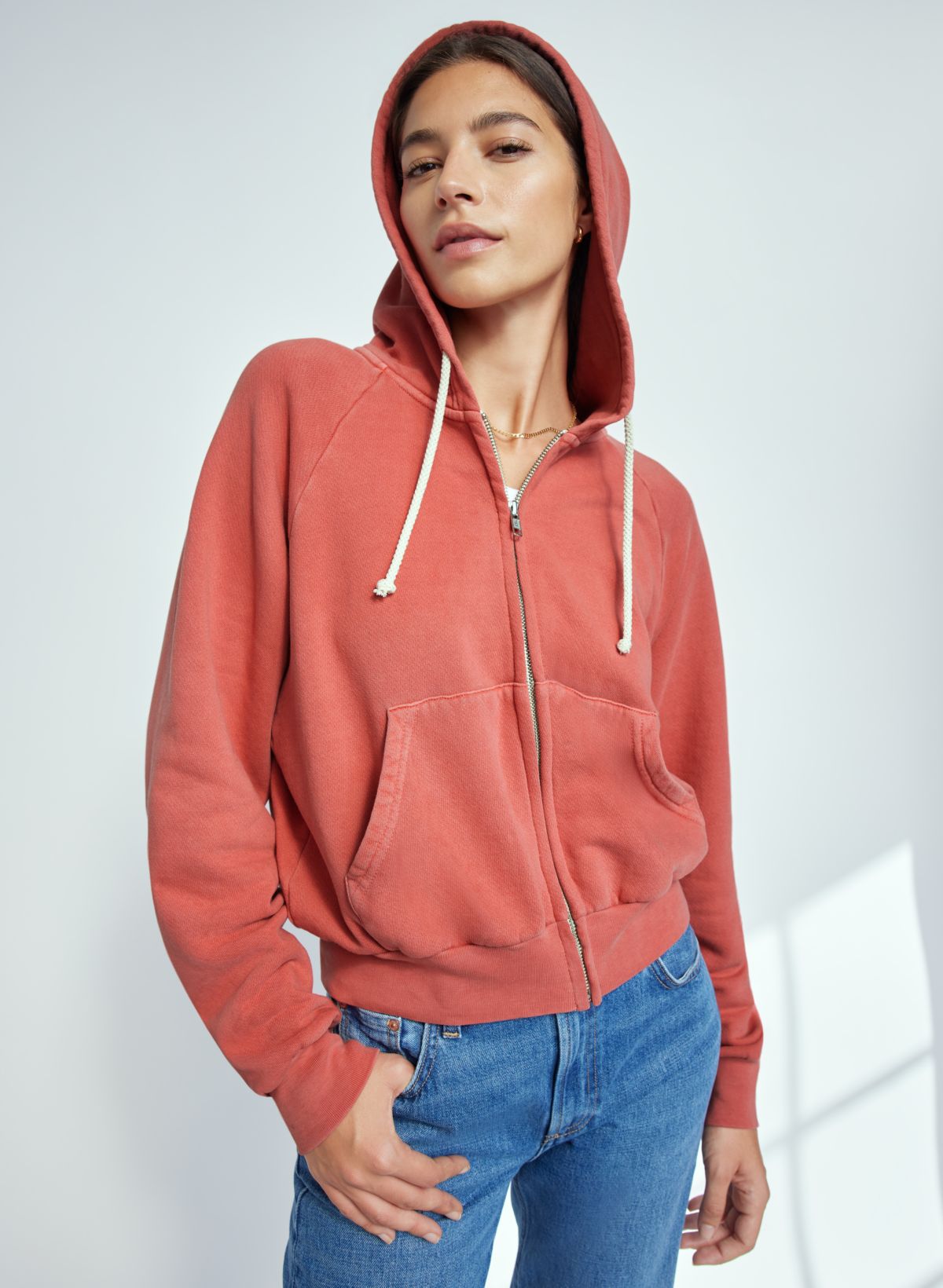 Denim Forum THE DEBBIE HOODED SWEATSHIRT | Aritzia CA