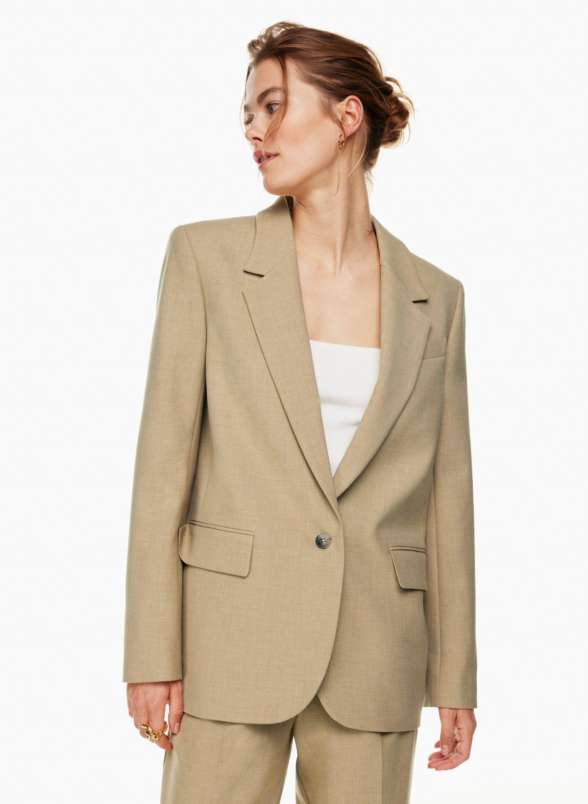 Women's Oversized Fall Blazer - A New Day™ Tan Xs : Target