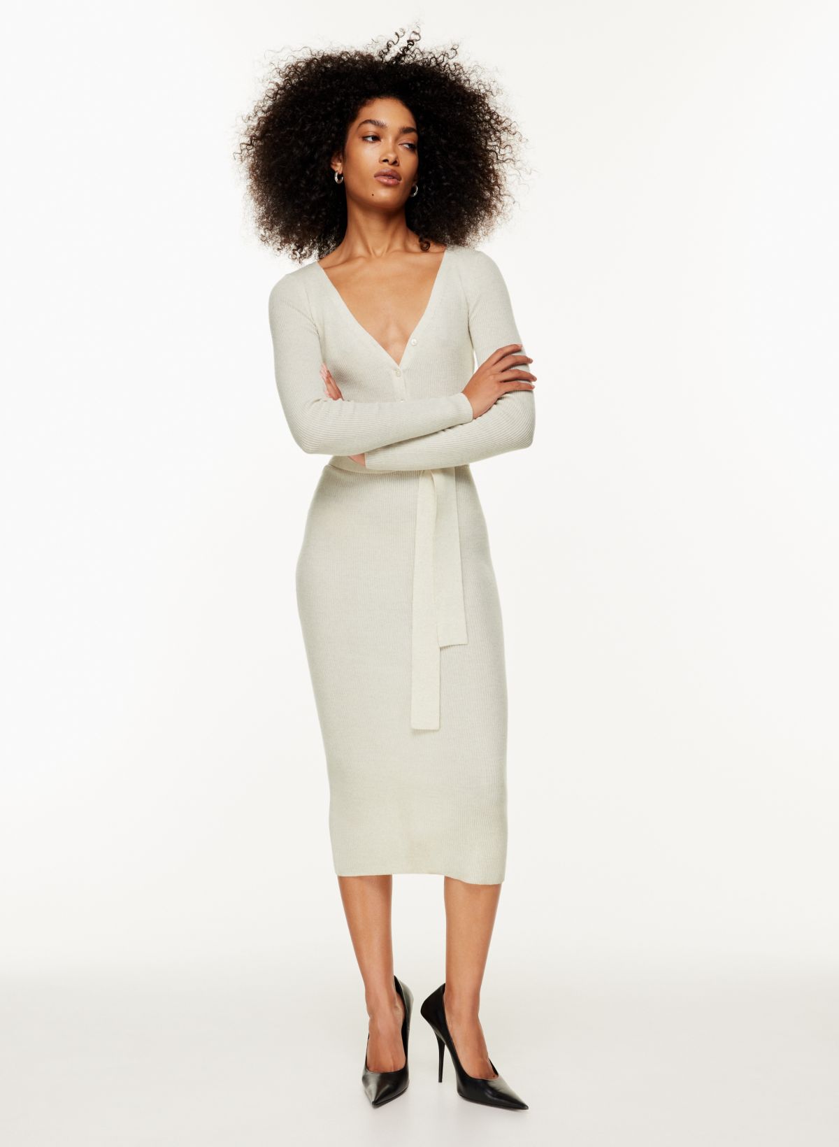 The Group by Babaton HENLEY SWEATER DRESS