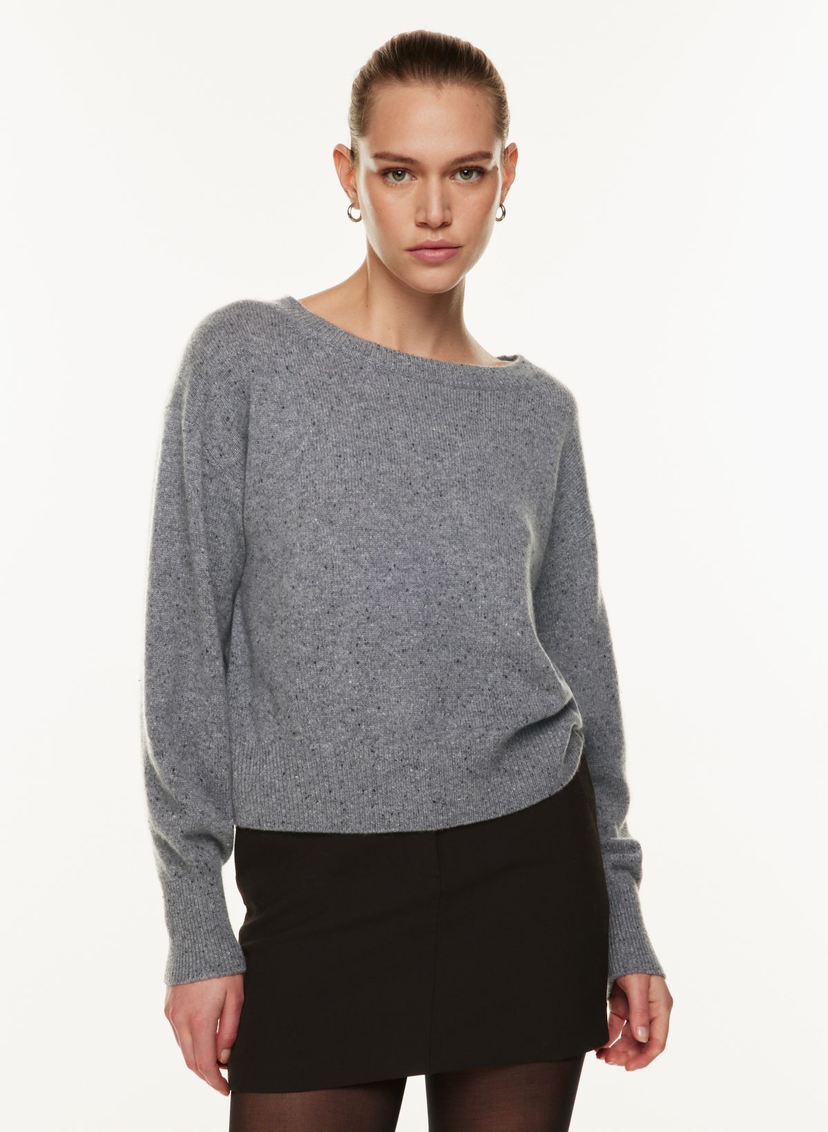 Katie Boat Neck Cropped Sweater