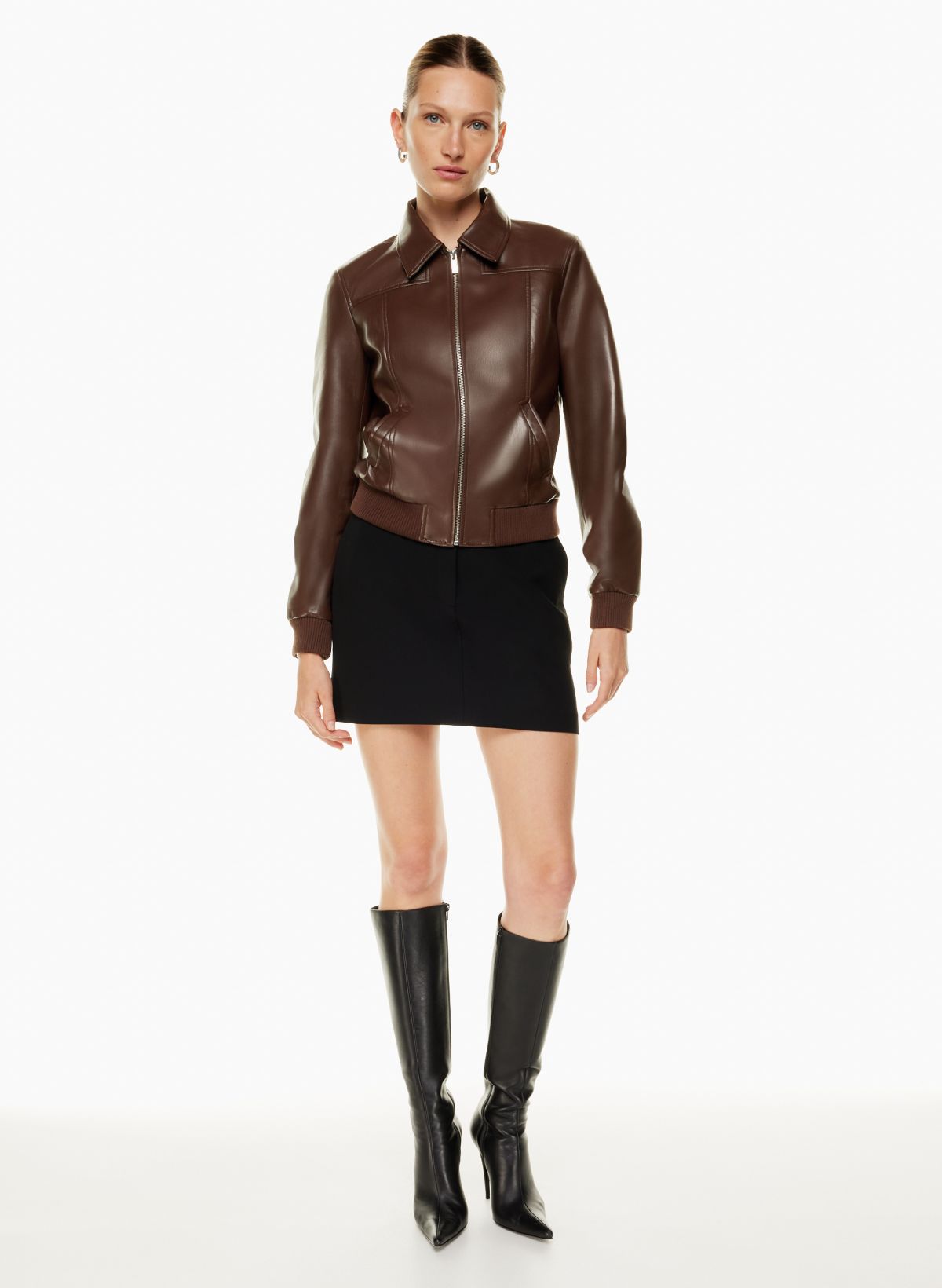 Leather Bomber Jacket