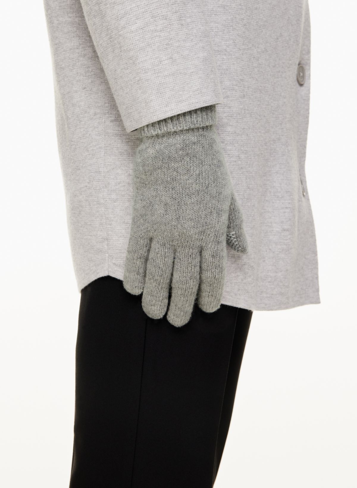 Women's Leather Mid-Length Gloves - Christina Cashmere