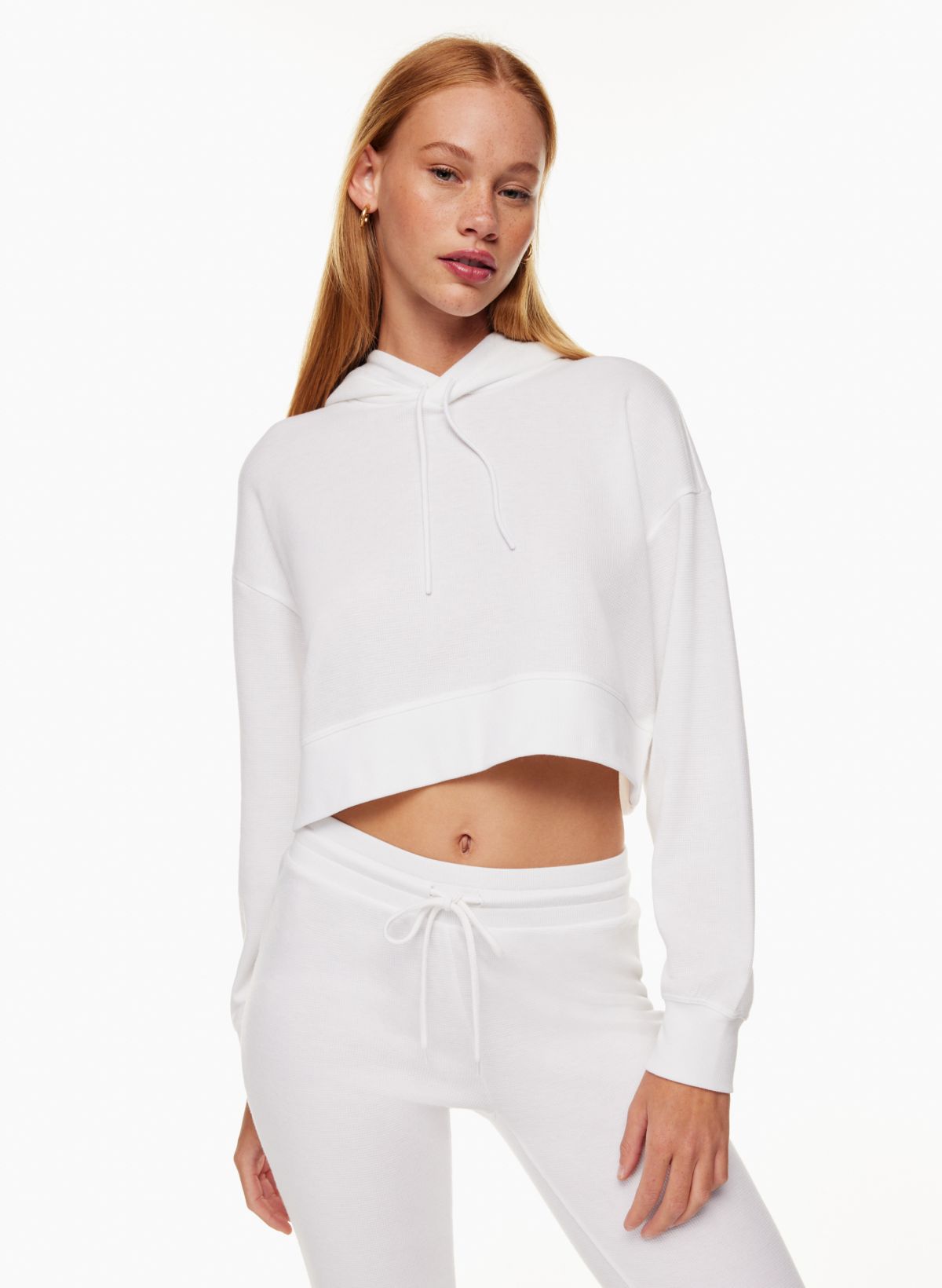 Wool-Silk Cropped Hoodie - Women - Ready-to-Wear