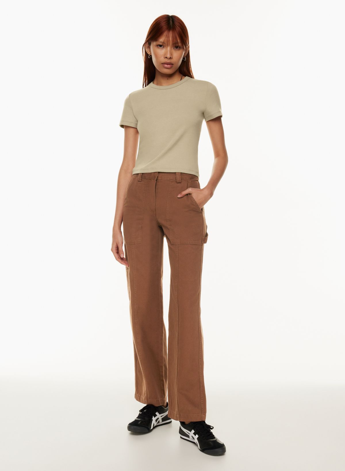 Totally Far Out Flares-Khaki