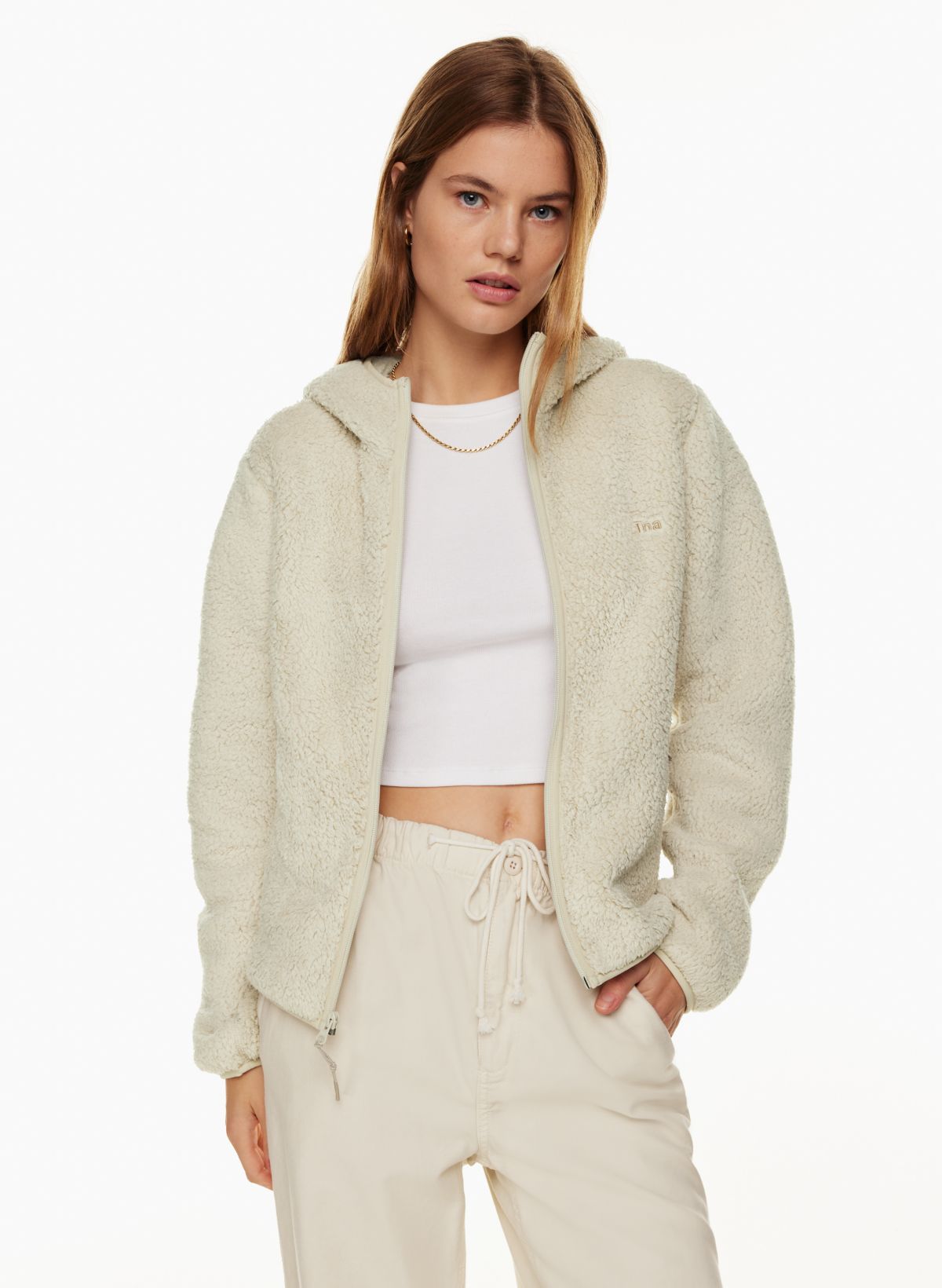 Aritzia teddy clearance zip up