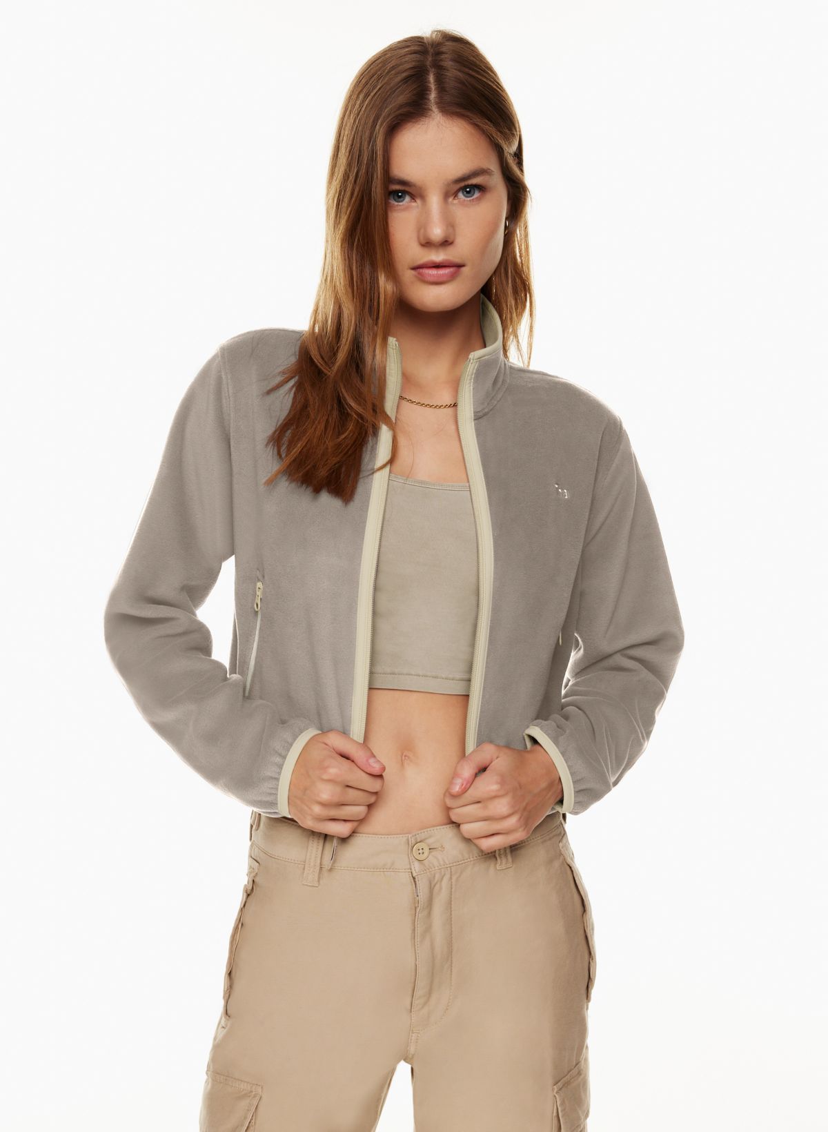 Aritzia zip store up sweater