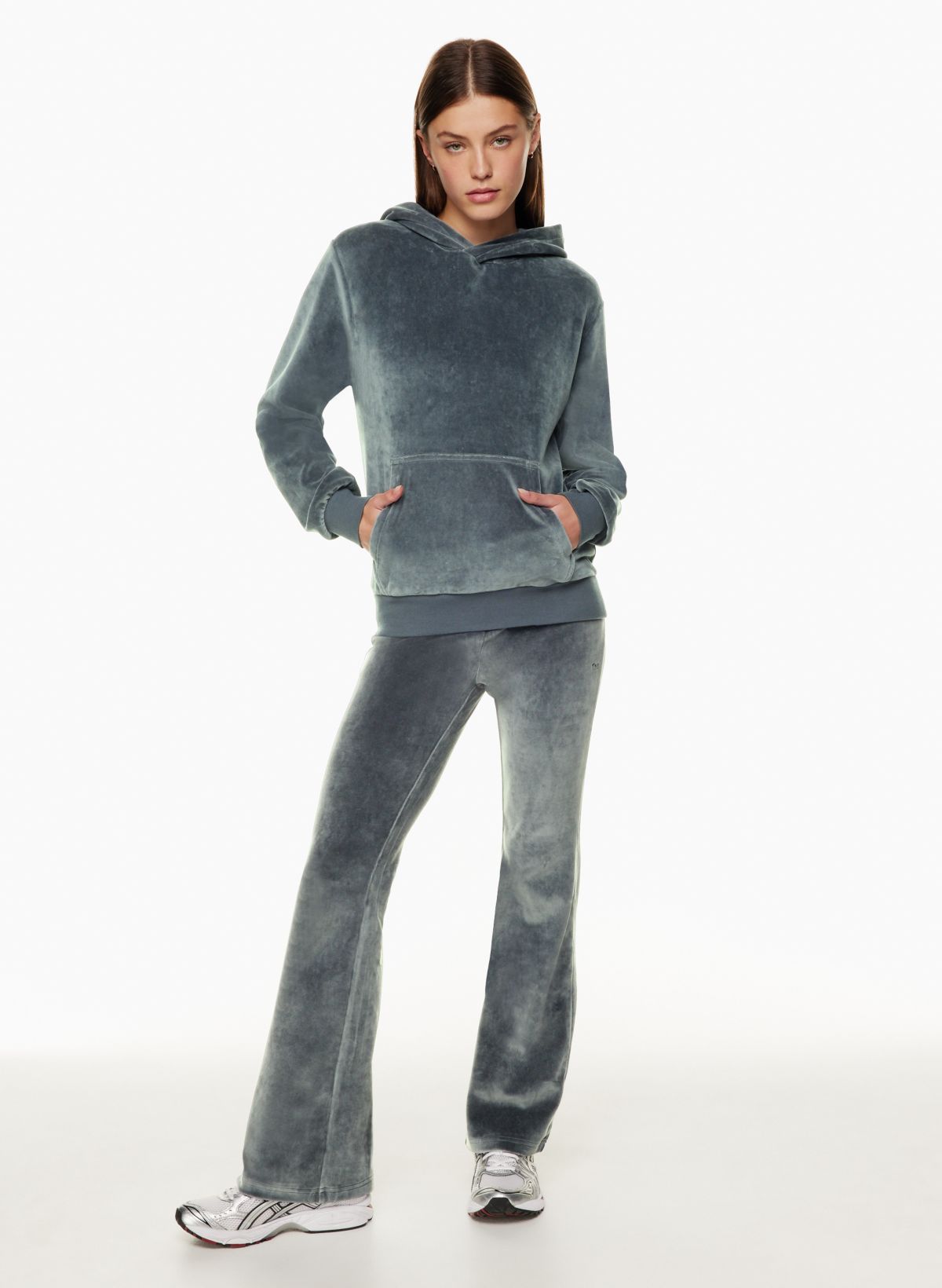 Grey 2025 velour sweatshirt