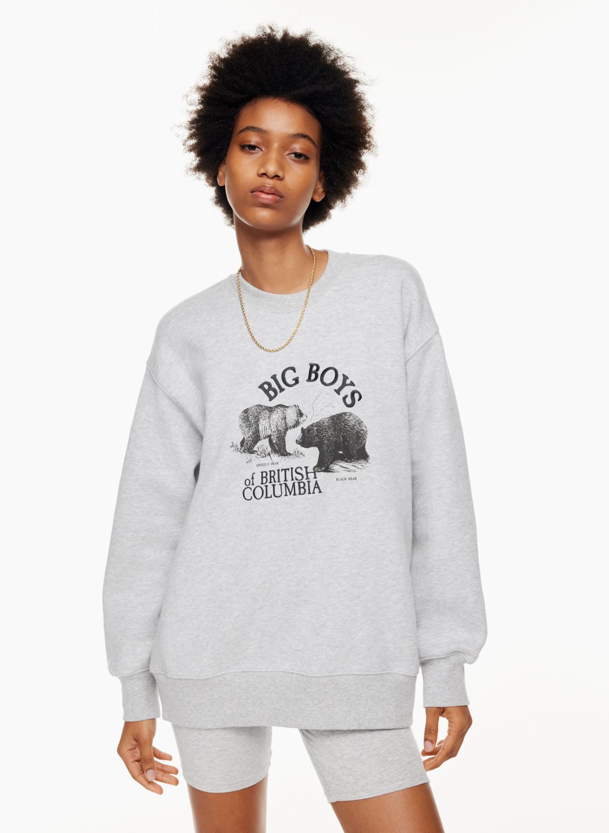 Tna COZY FLEECE BOYFRIEND CREW SWEATSHIRT | Aritzia US
