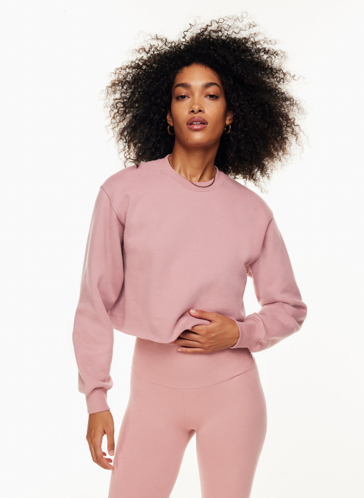 Tna COZY FLEECE PERFECT CROPPED SWEATSHIRT | Aritzia US