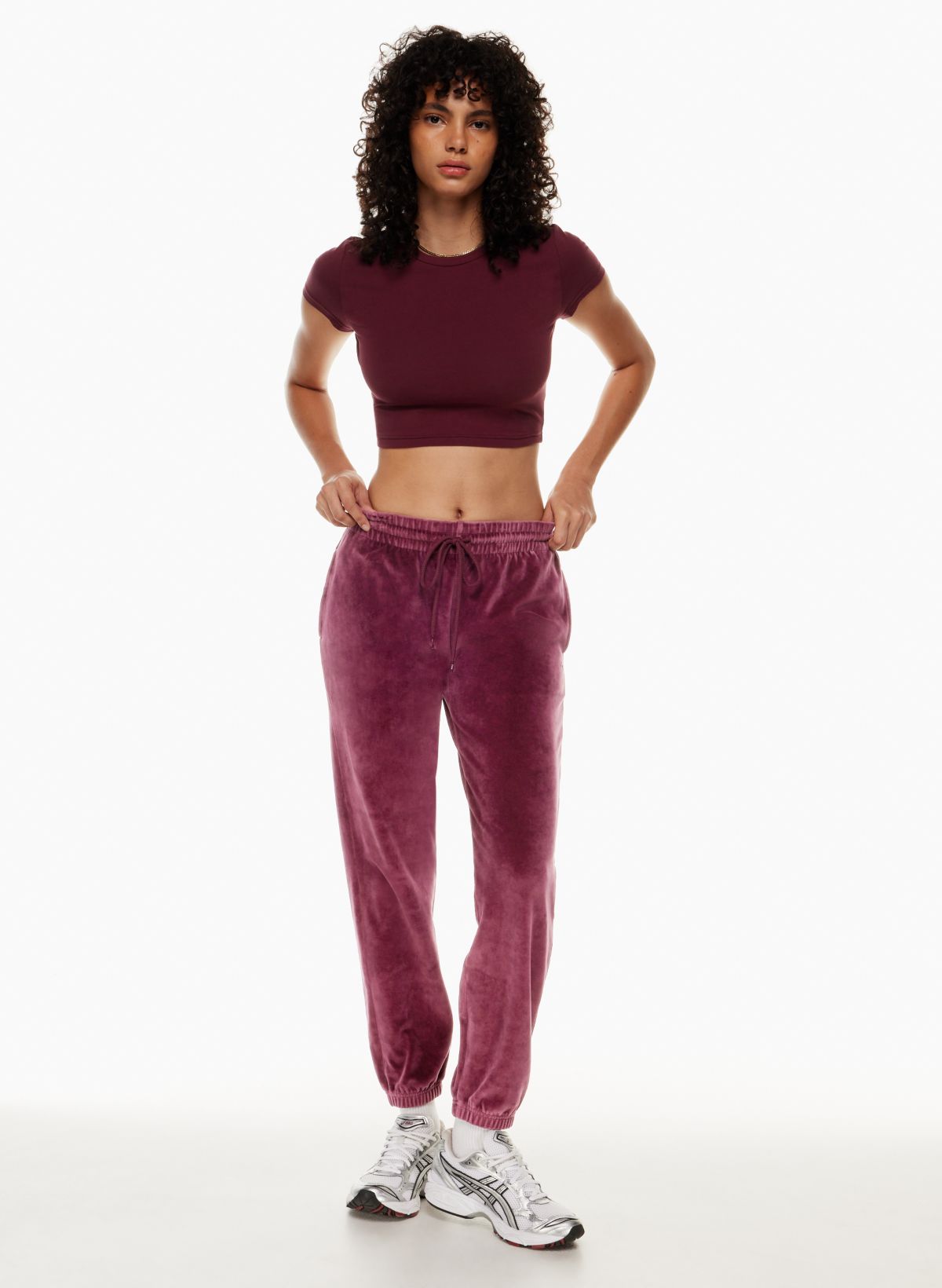 Velvet-Monogram Cotton Cropped Top