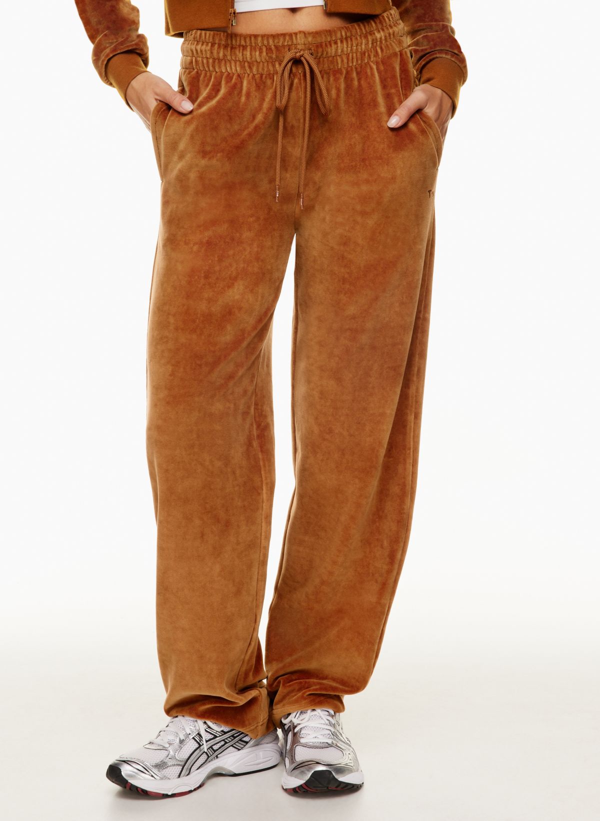 Mid Rise Velour Flare Sweatpants