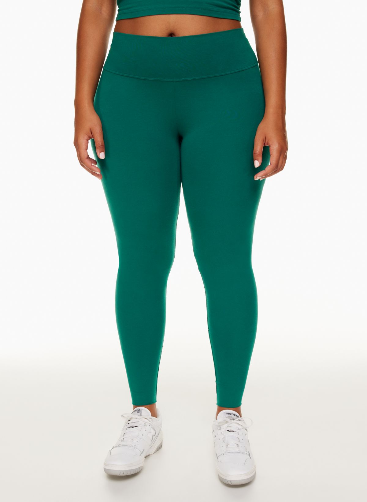 Nike One Luxe Mid-Rise Dark Teal Cropped Dri-Fit Leggings Size XS