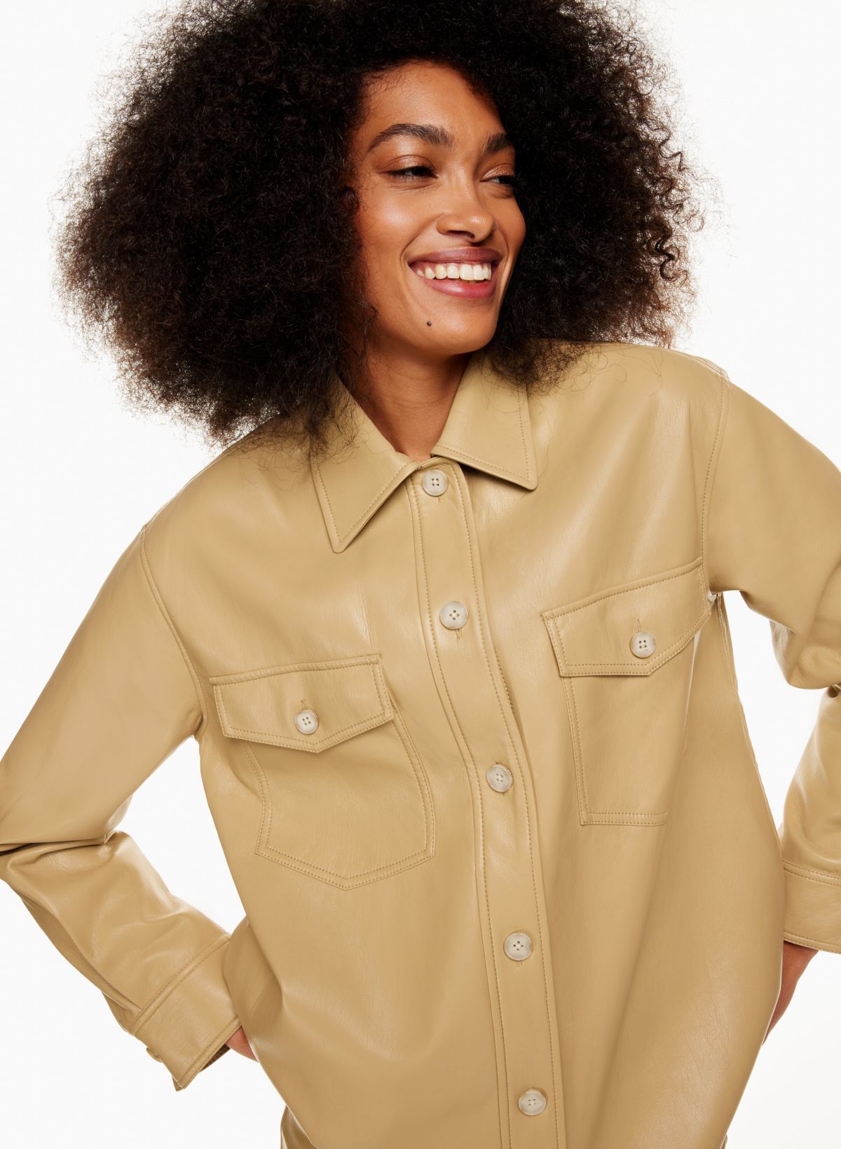 Khaki Long Sleeve Button Down Bodysuit - HEIGHT-OF-FASHION