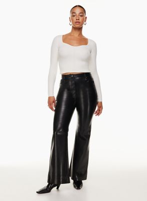 Black Flared Tight Trousers