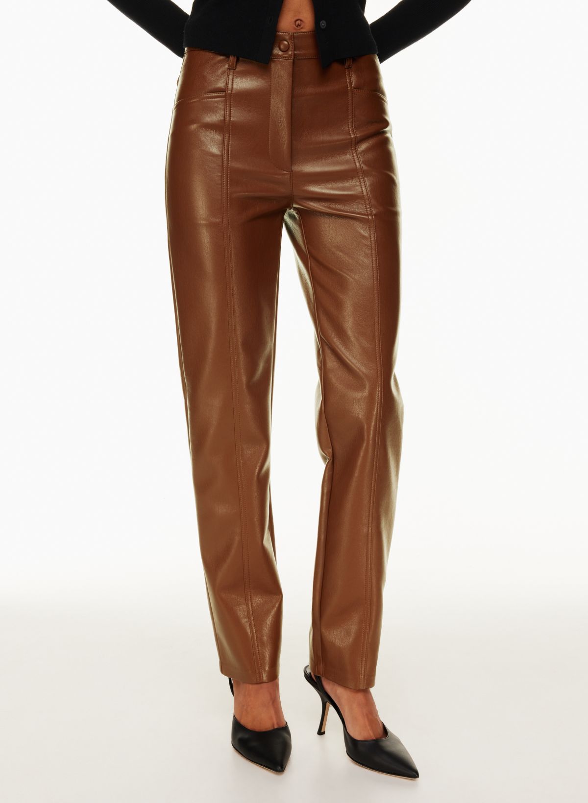 Mocha Moment Leather Pants