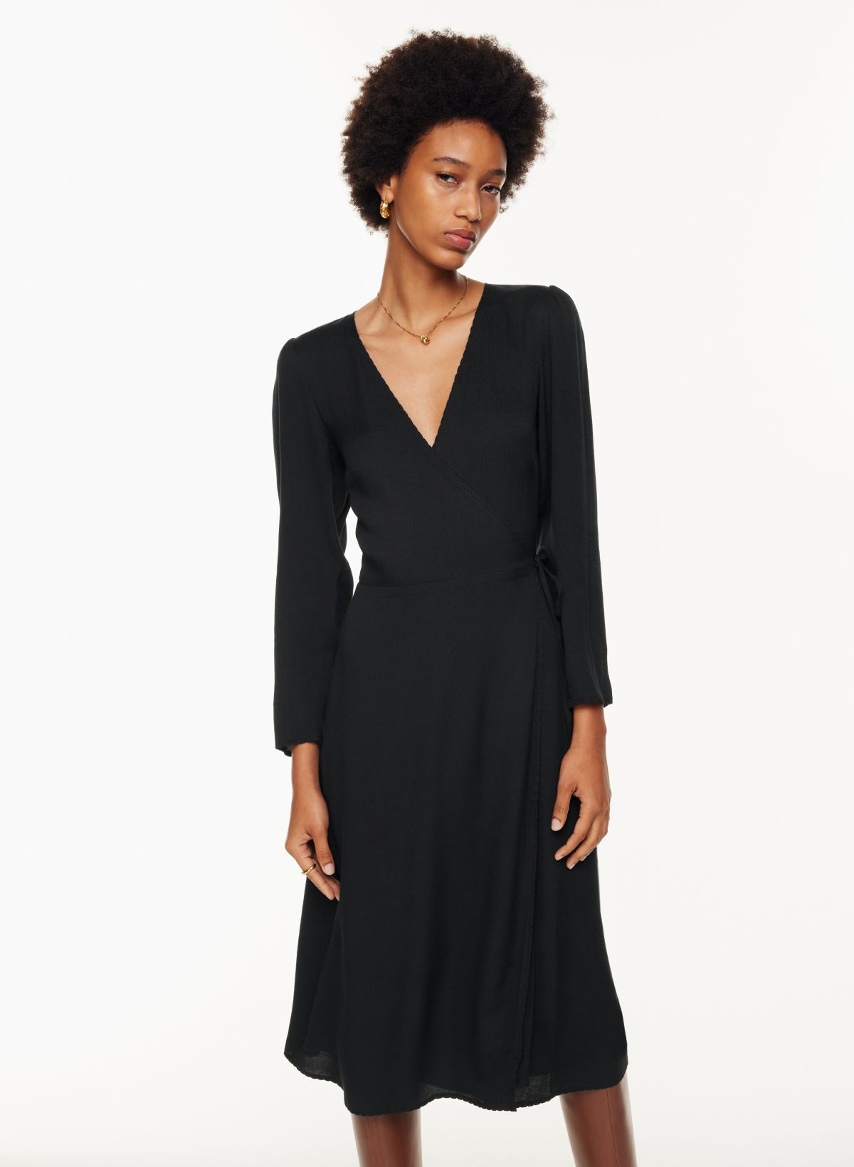 Aritzia black 2025 wrap dress