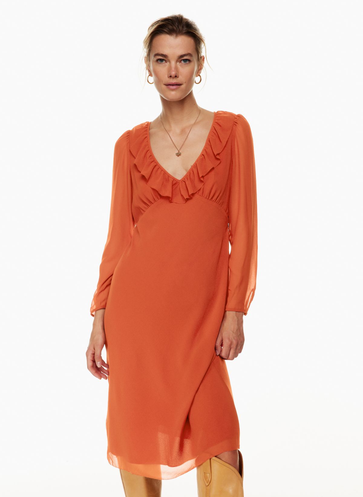 Wallis orange outlet dress