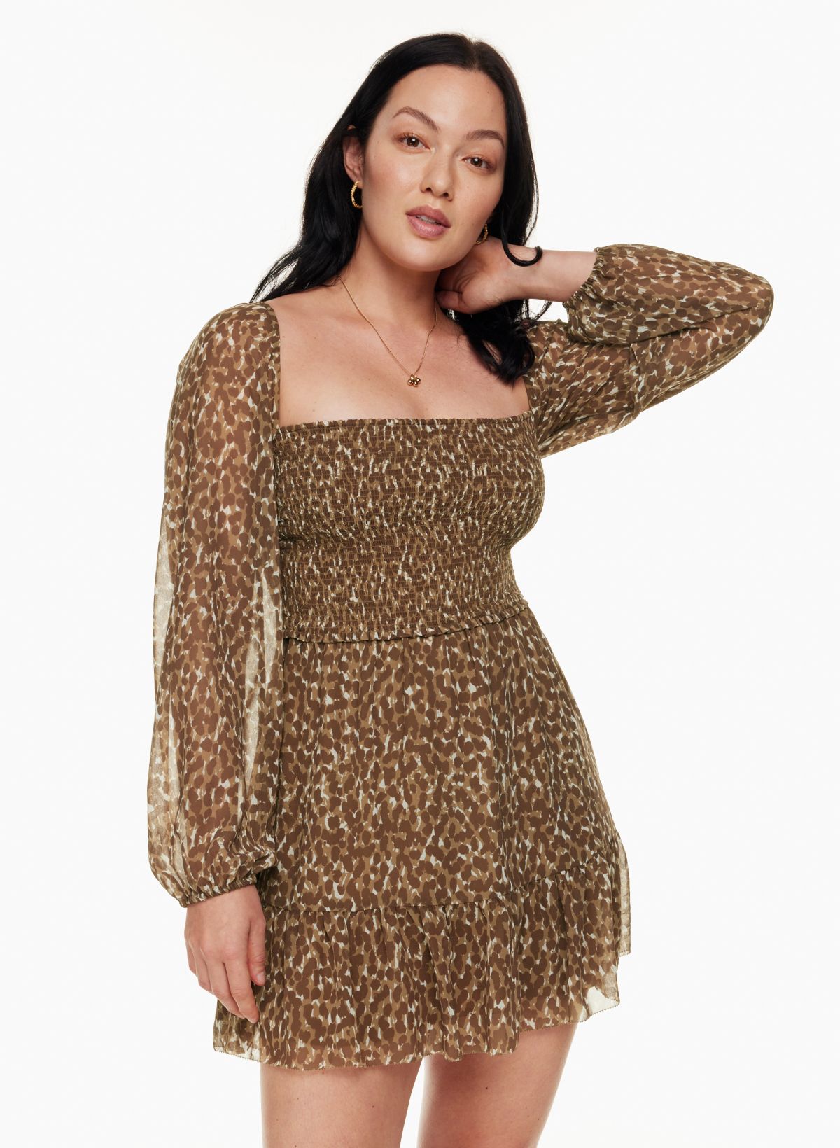 Aritzia leopard hot sale dress