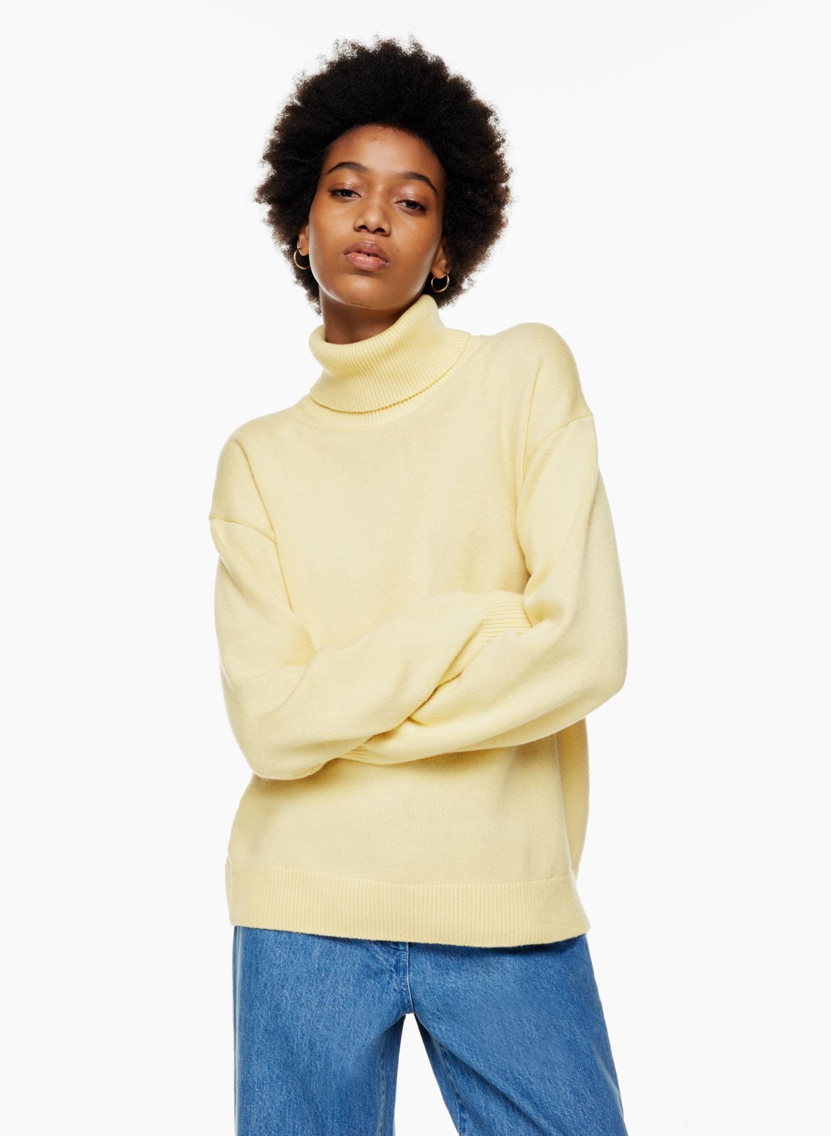 Air Essentials Turtleneck Tunic • Powder – Tonya's Treasures Inc.