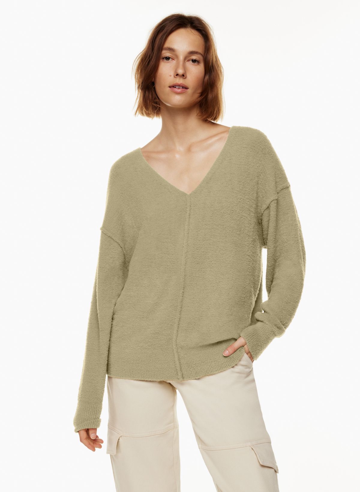 Wilfred Free HUSH KNIT V-NECK SWEATER | Aritzia CA