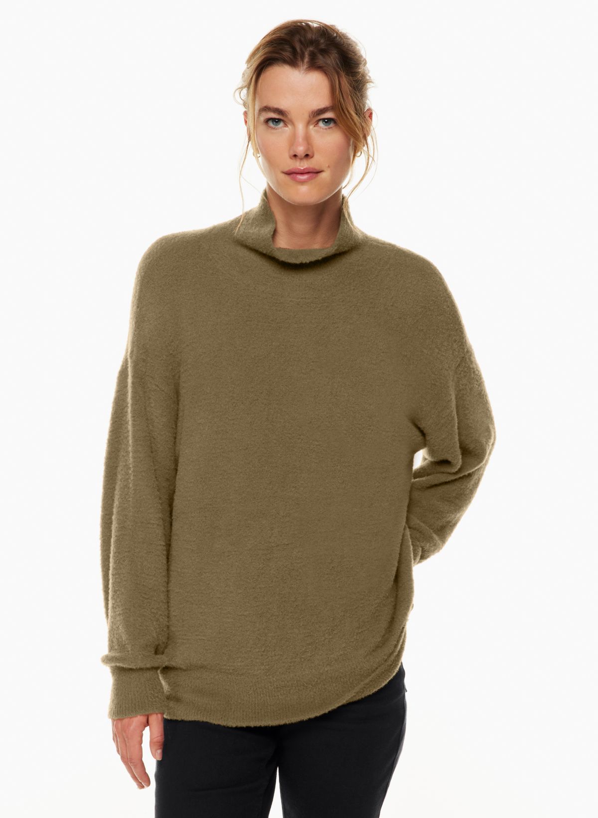  The Drop Women's Amy Fitted Turtleneck Ribbed Sweater