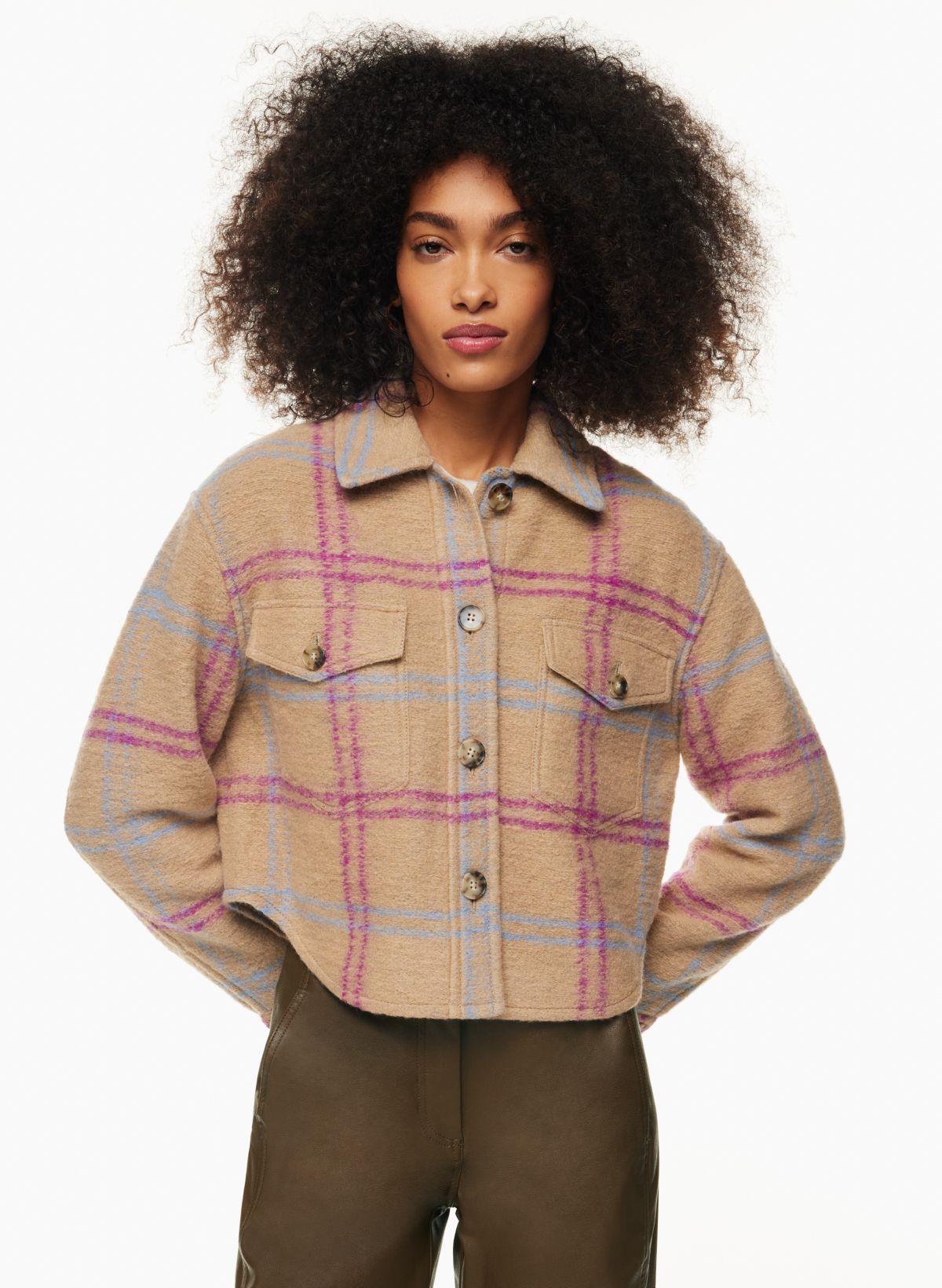 Plaid Aritzia Cropped Hoodie And Kids Crop Top Set Long Sleeve